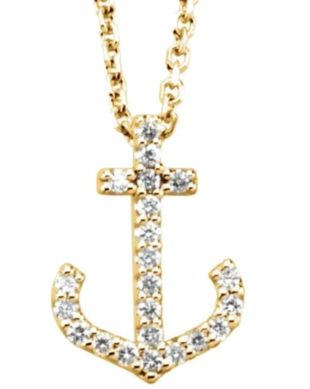 Diamond Anchor Necklace