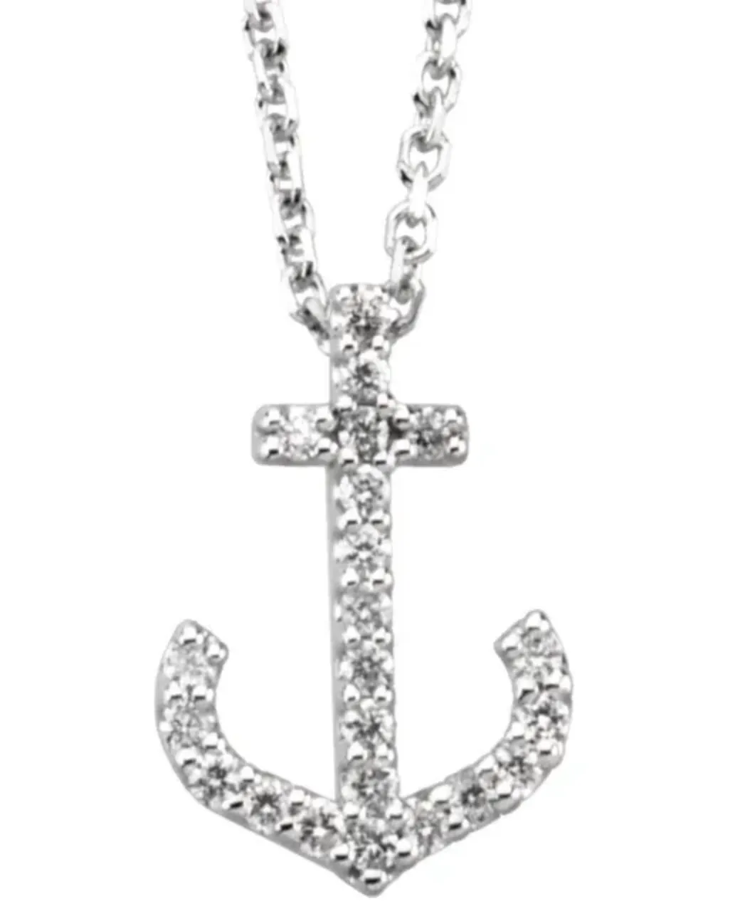 Diamond Anchor Necklace