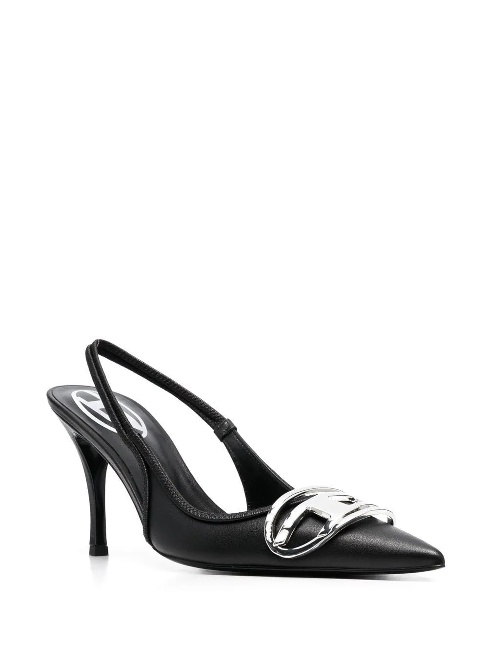 DIESEL Pointed Toe Elasticated Slingback Pumps