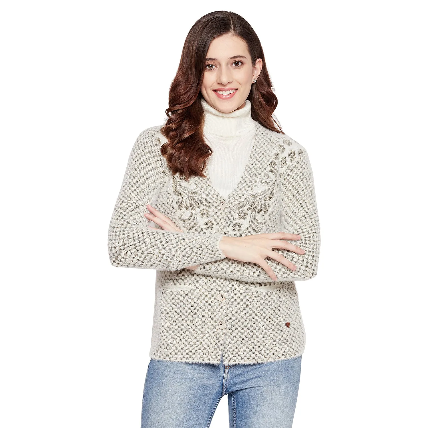 Duke Stardust Women Full Sleeve Cardigan (SDS9596)