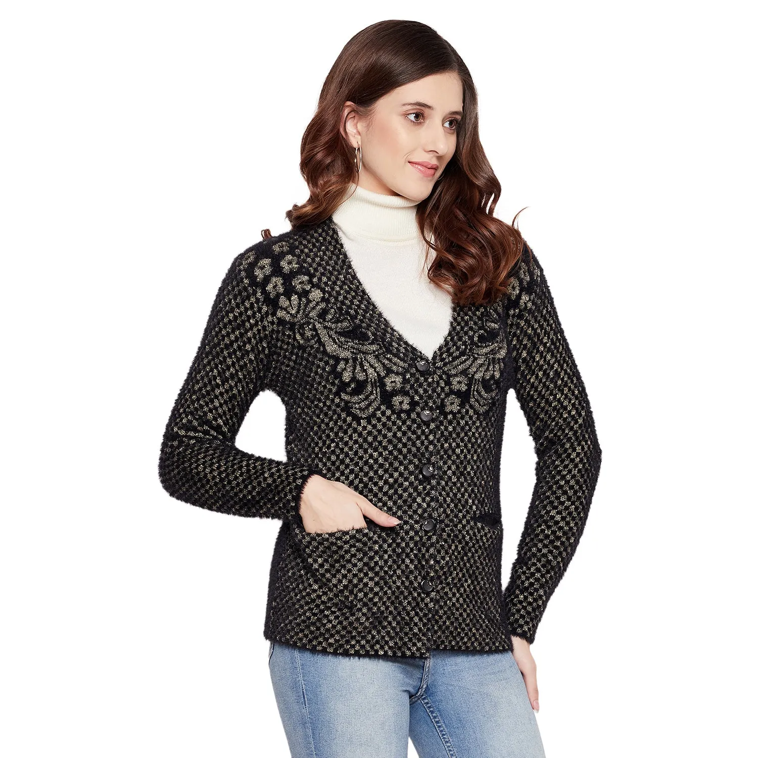Duke Stardust Women Full Sleeve Cardigan (SDS9596)