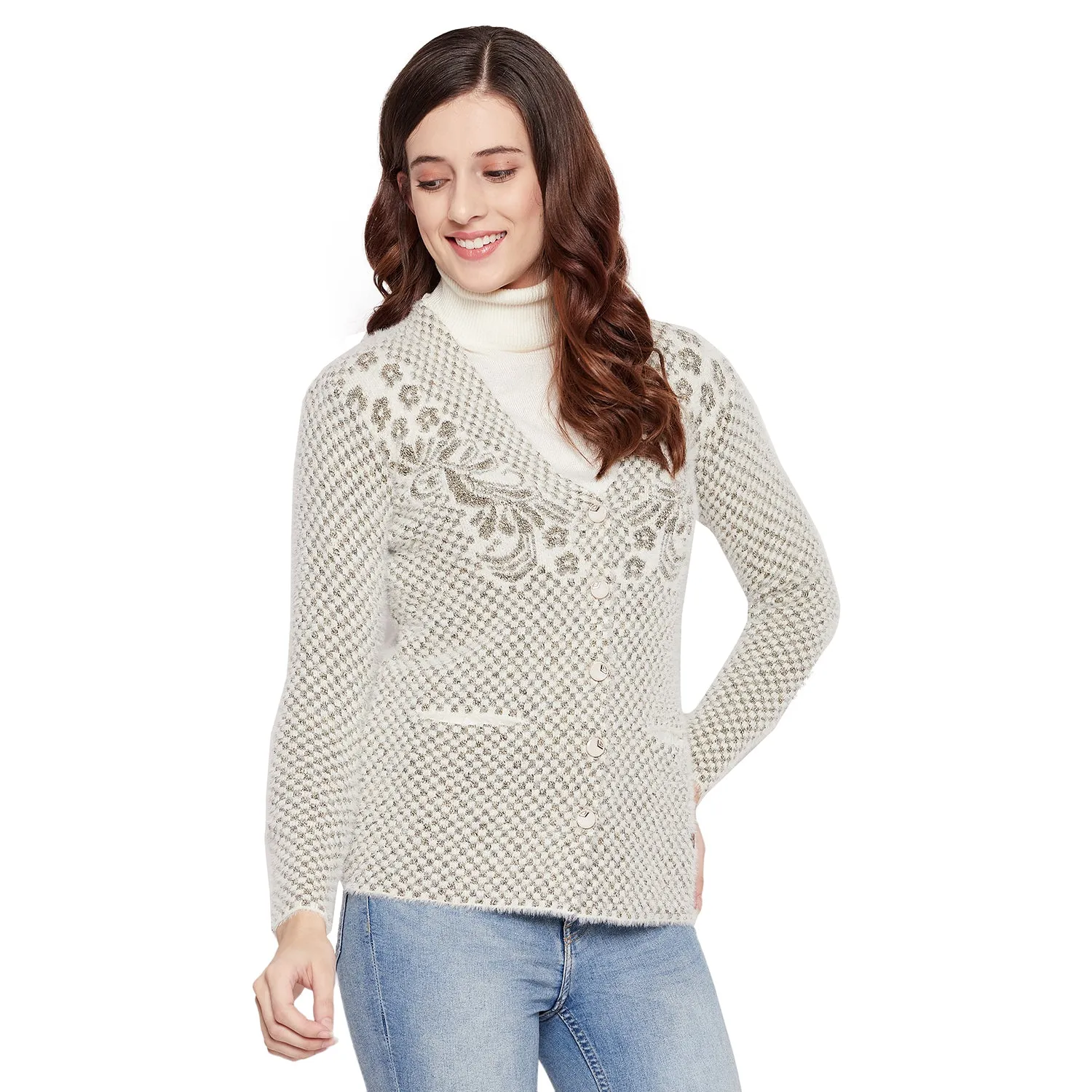 Duke Stardust Women Full Sleeve Cardigan (SDS9596)