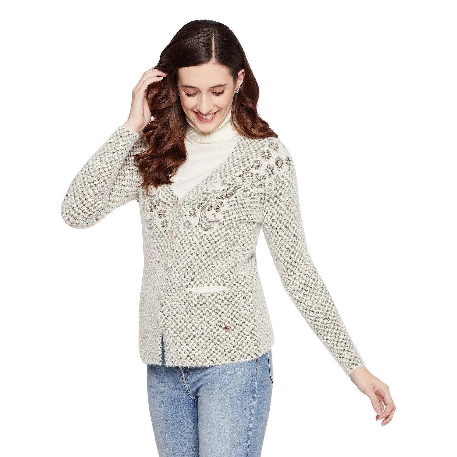 Duke Stardust Women Full Sleeve Cardigan (SDS9596)
