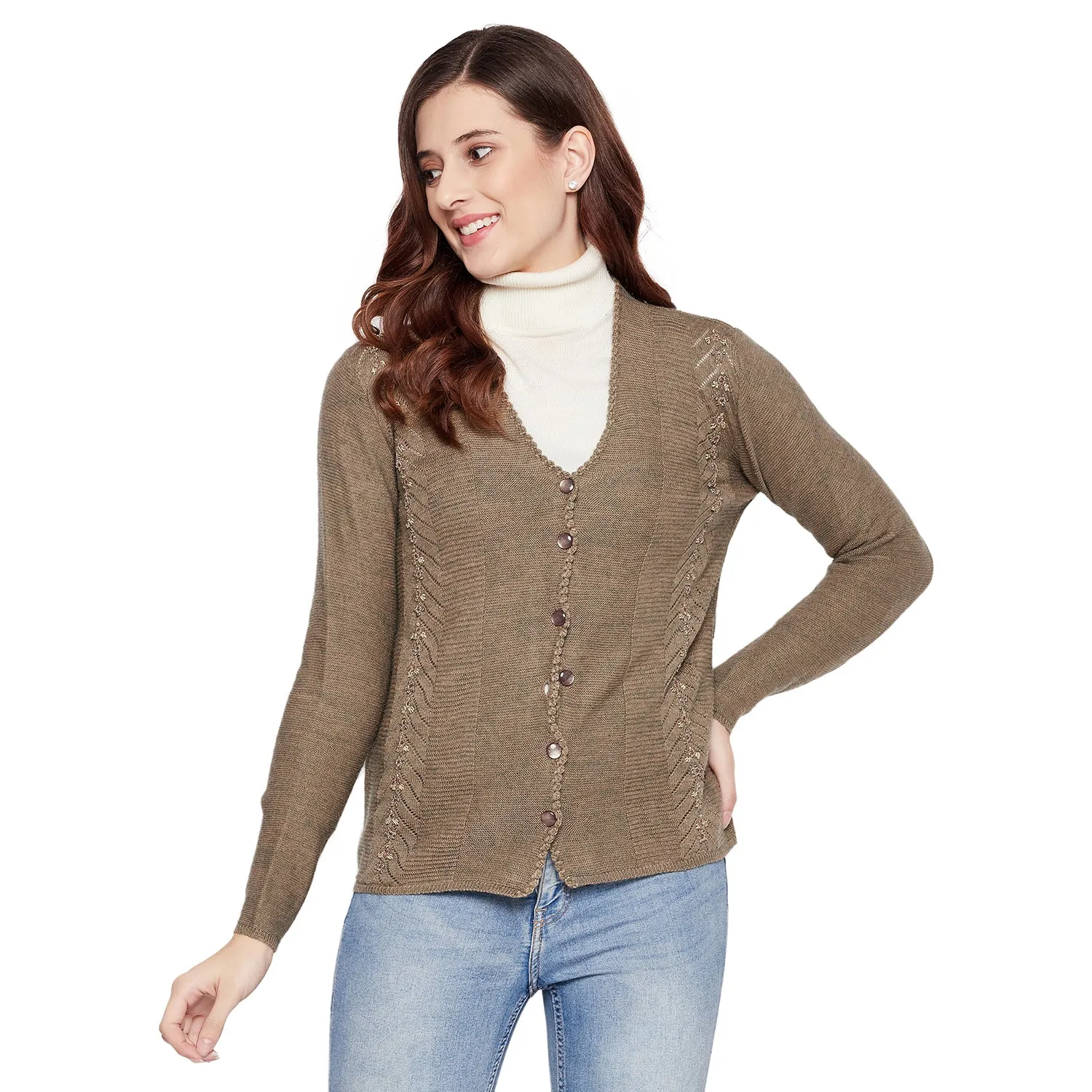 Duke Stardust Women Full Sleeve Cardigan (SDS9597)