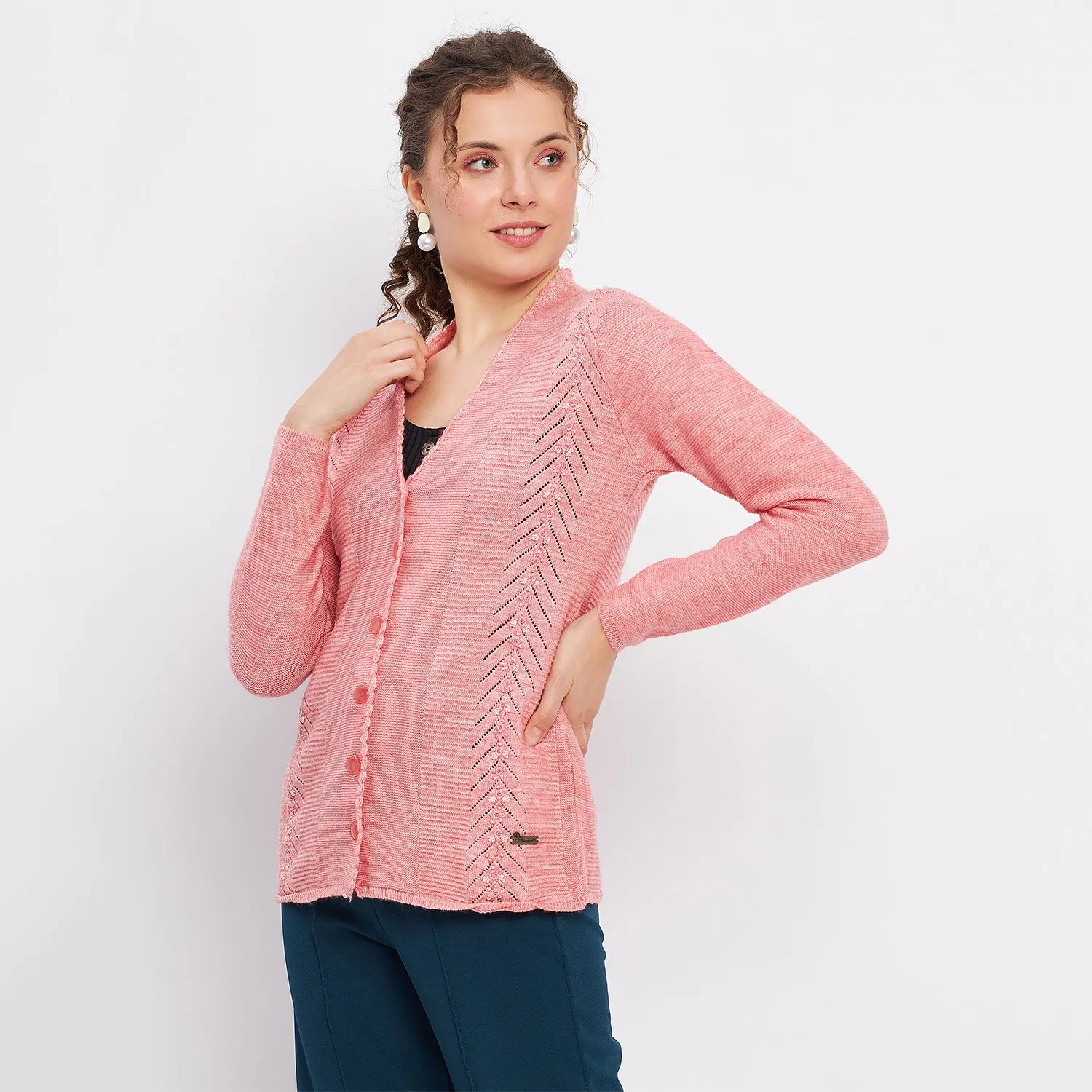 Duke Stardust Women Full Sleeve Cardigan (SDS9597)