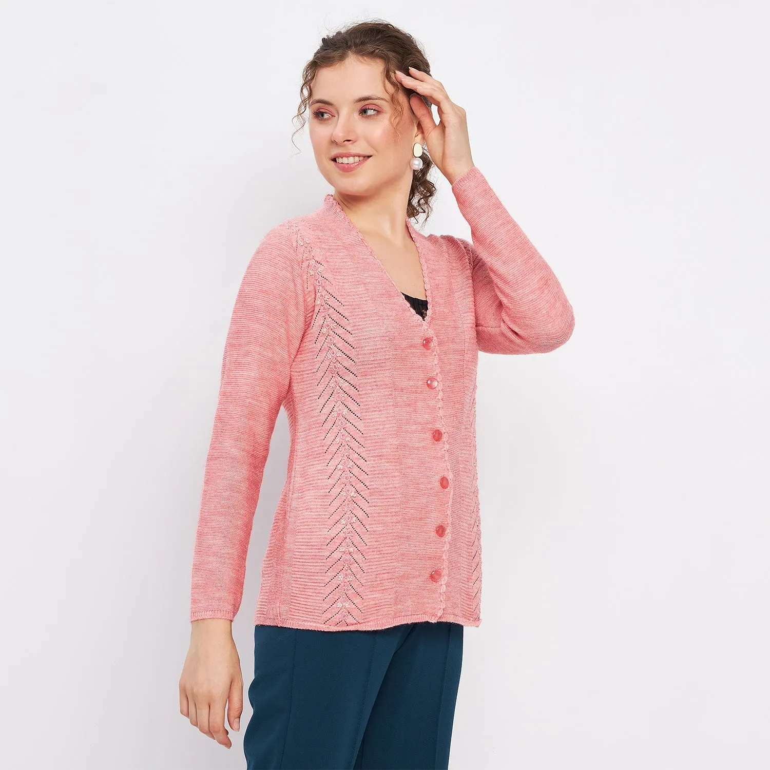 Duke Stardust Women Full Sleeve Cardigan (SDS9597)