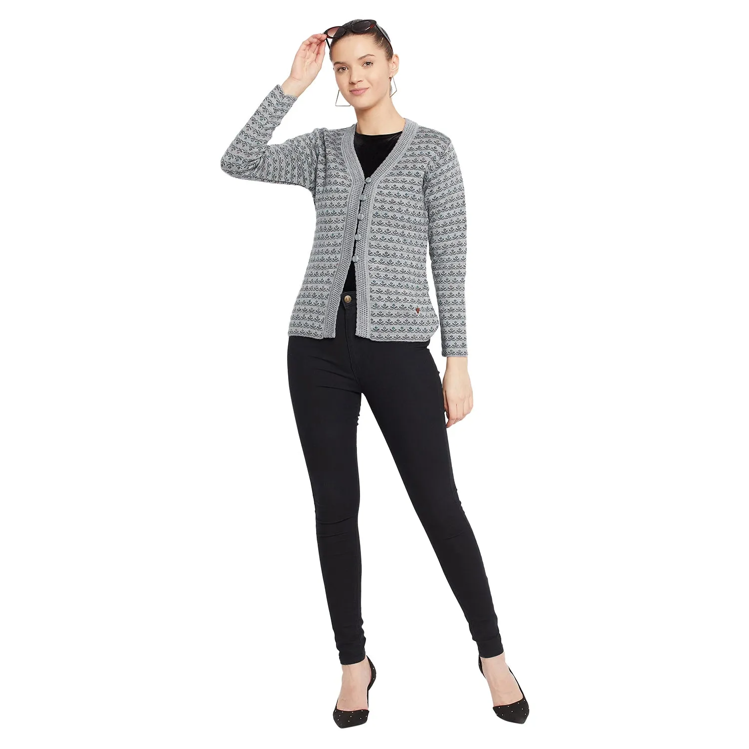 Duke Stardust Women Full Sleeve Cardigan (SDS9614)
