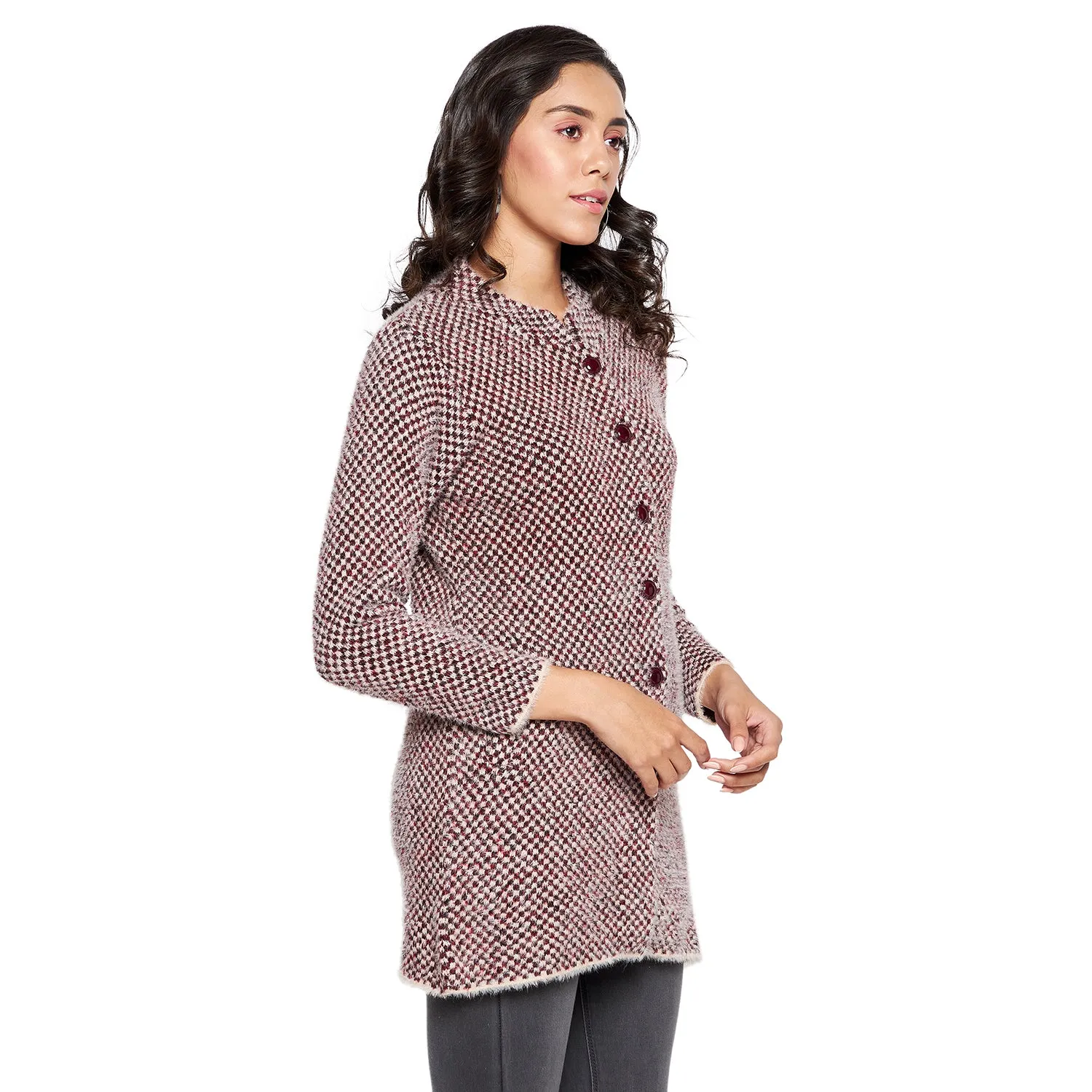 Duke Stardust Women Full sleeve Collared Neck Cardigan (SDS1117)