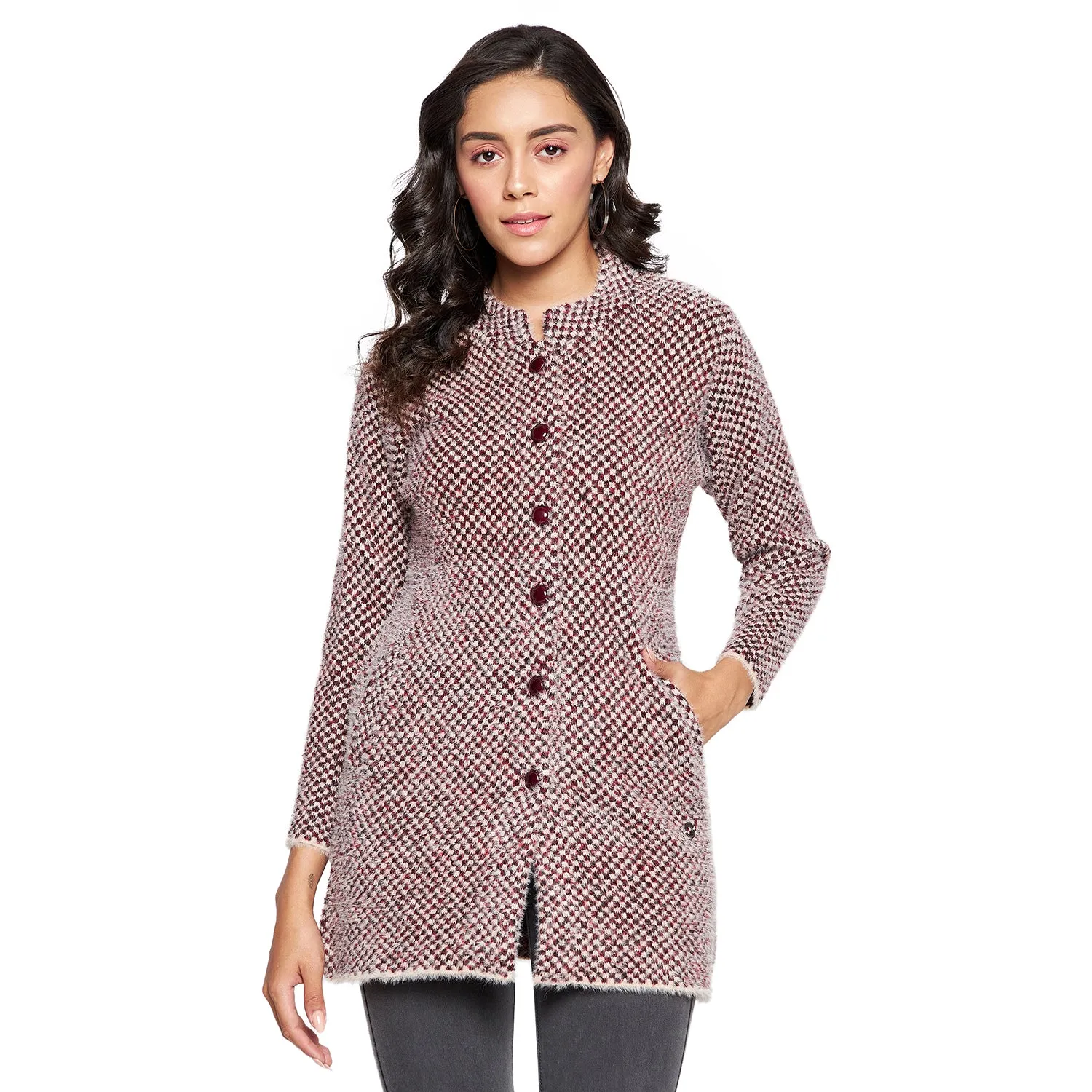 Duke Stardust Women Full sleeve Collared Neck Cardigan (SDS1117)