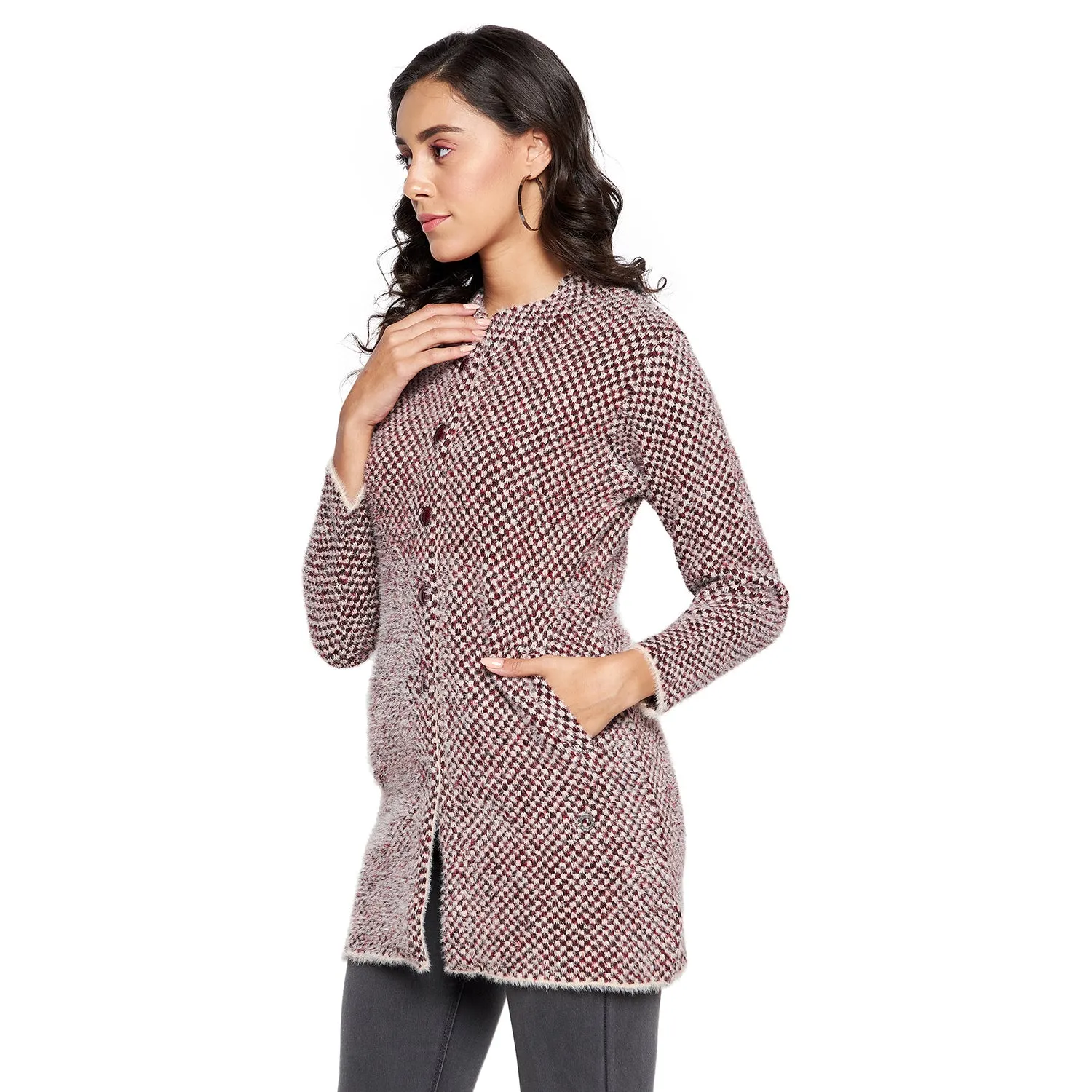 Duke Stardust Women Full sleeve Collared Neck Cardigan (SDS1117)