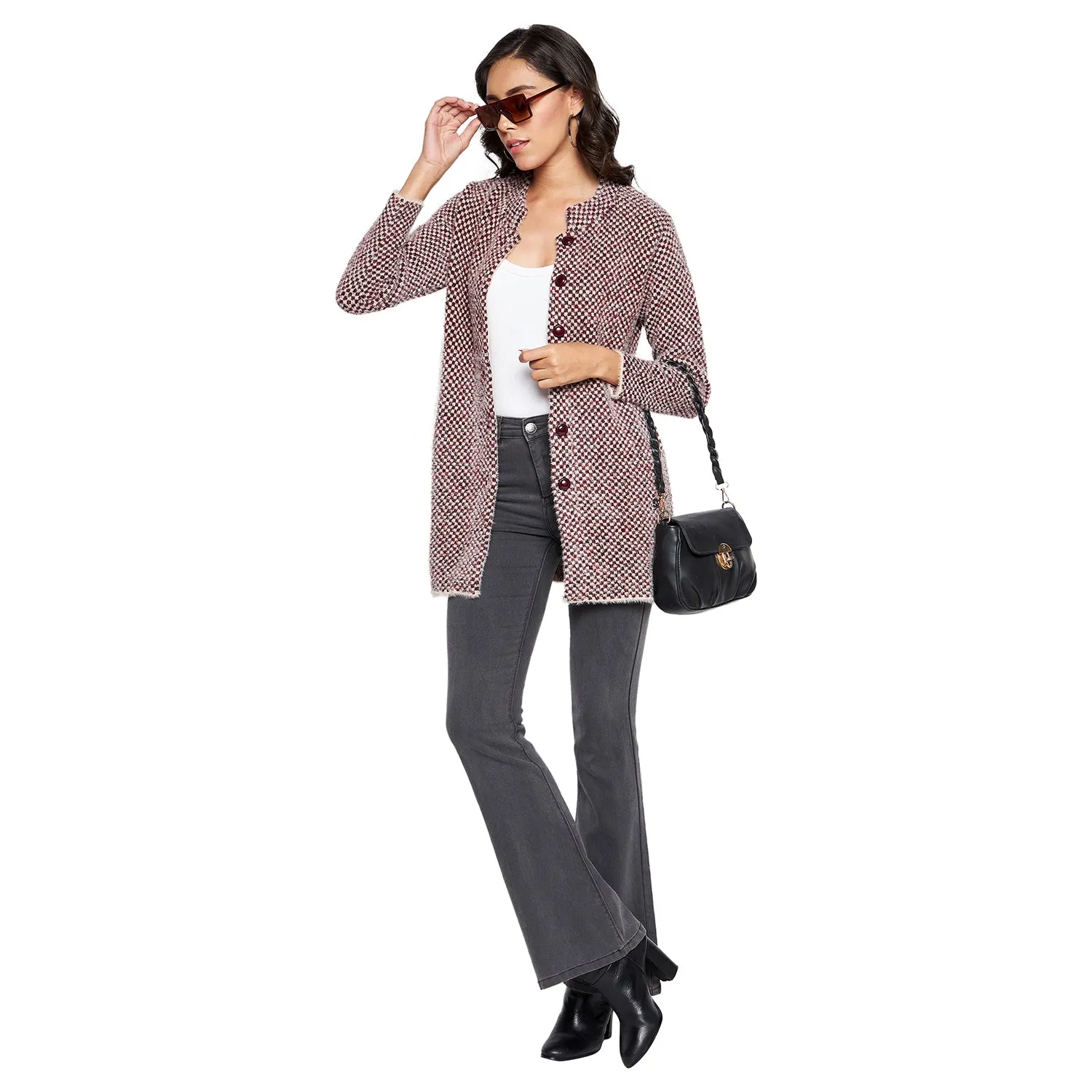 Duke Stardust Women Full sleeve Collared Neck Cardigan (SDS1117)