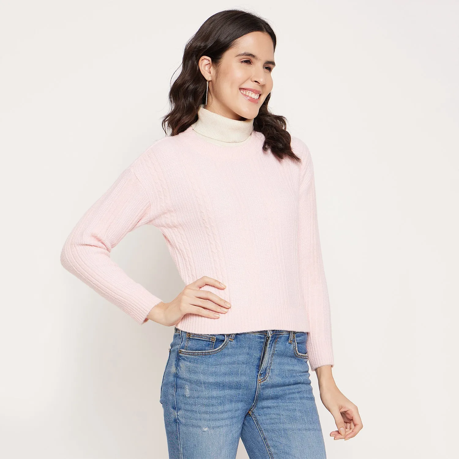 Duke Stardust Women Full Sleeve Crop Pullover (SDS1233)
