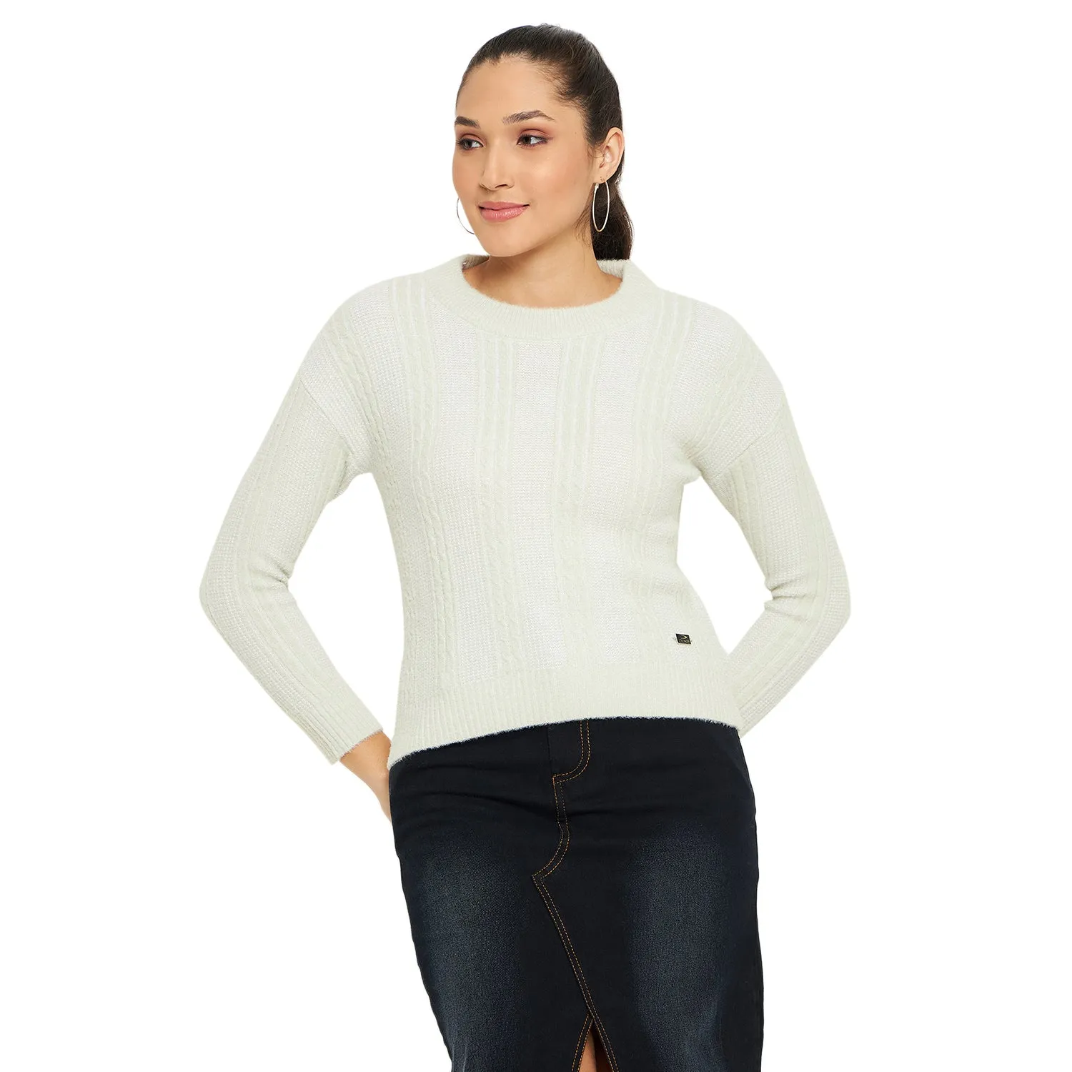 Duke Stardust Women Full Sleeve Crop Pullover (SDS1233)
