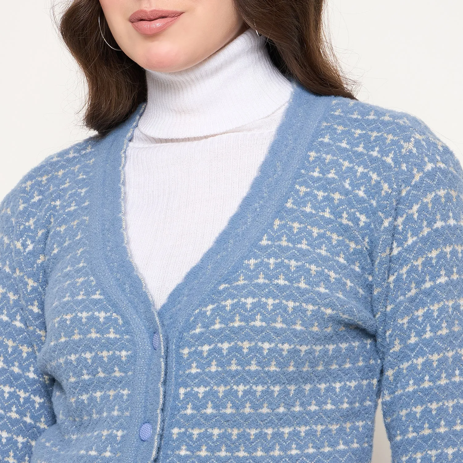 Duke Stardust Women Full Sleeve Front Open Sweater (SDS1310)