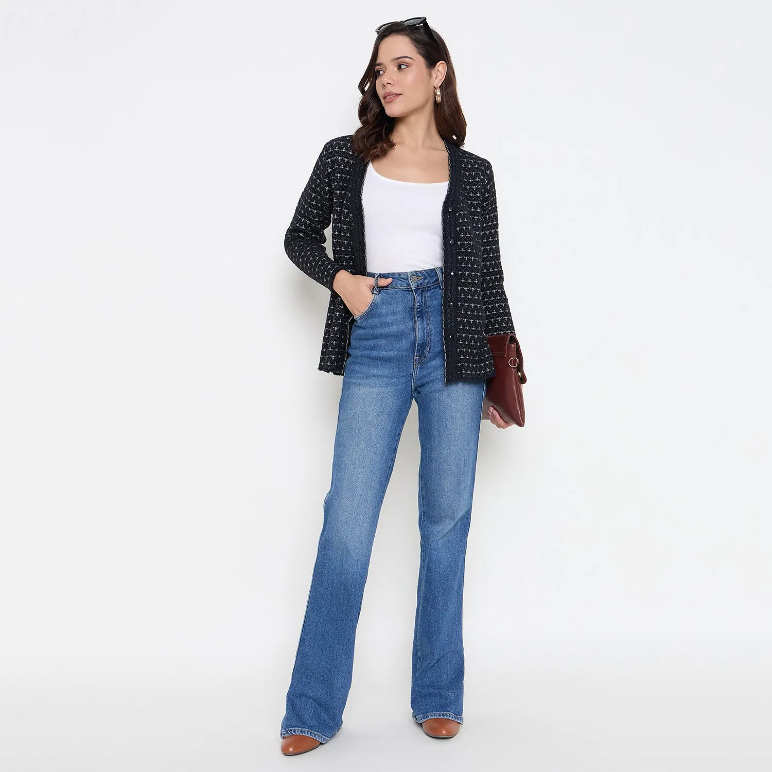 Duke Stardust Women Full Sleeve Front Open Sweater (SDS1310)