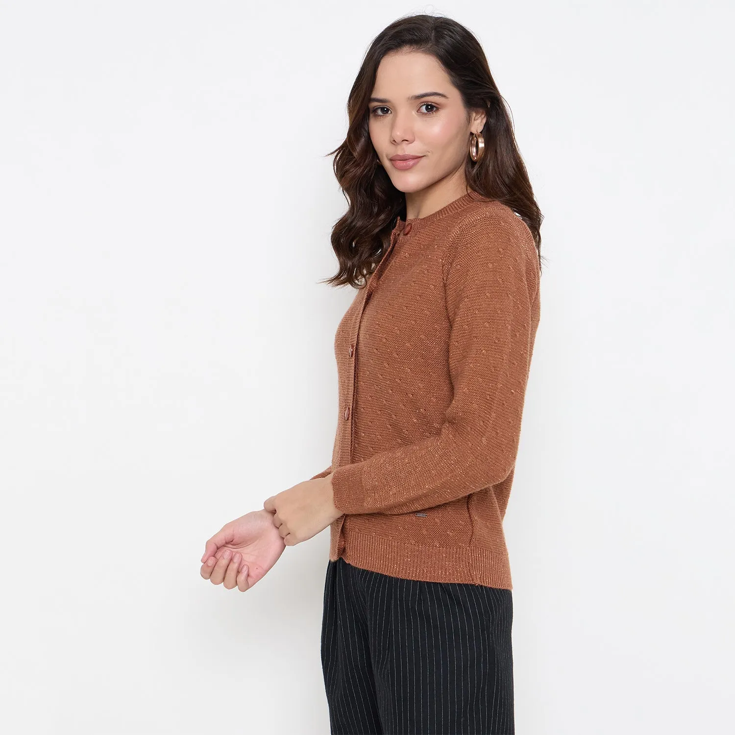 Duke Stardust Women Full Sleeve Front Open Sweater (SDS1324)