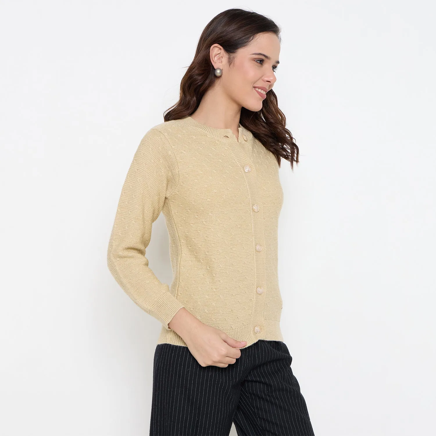 Duke Stardust Women Full Sleeve Front Open Sweater (SDS1324)