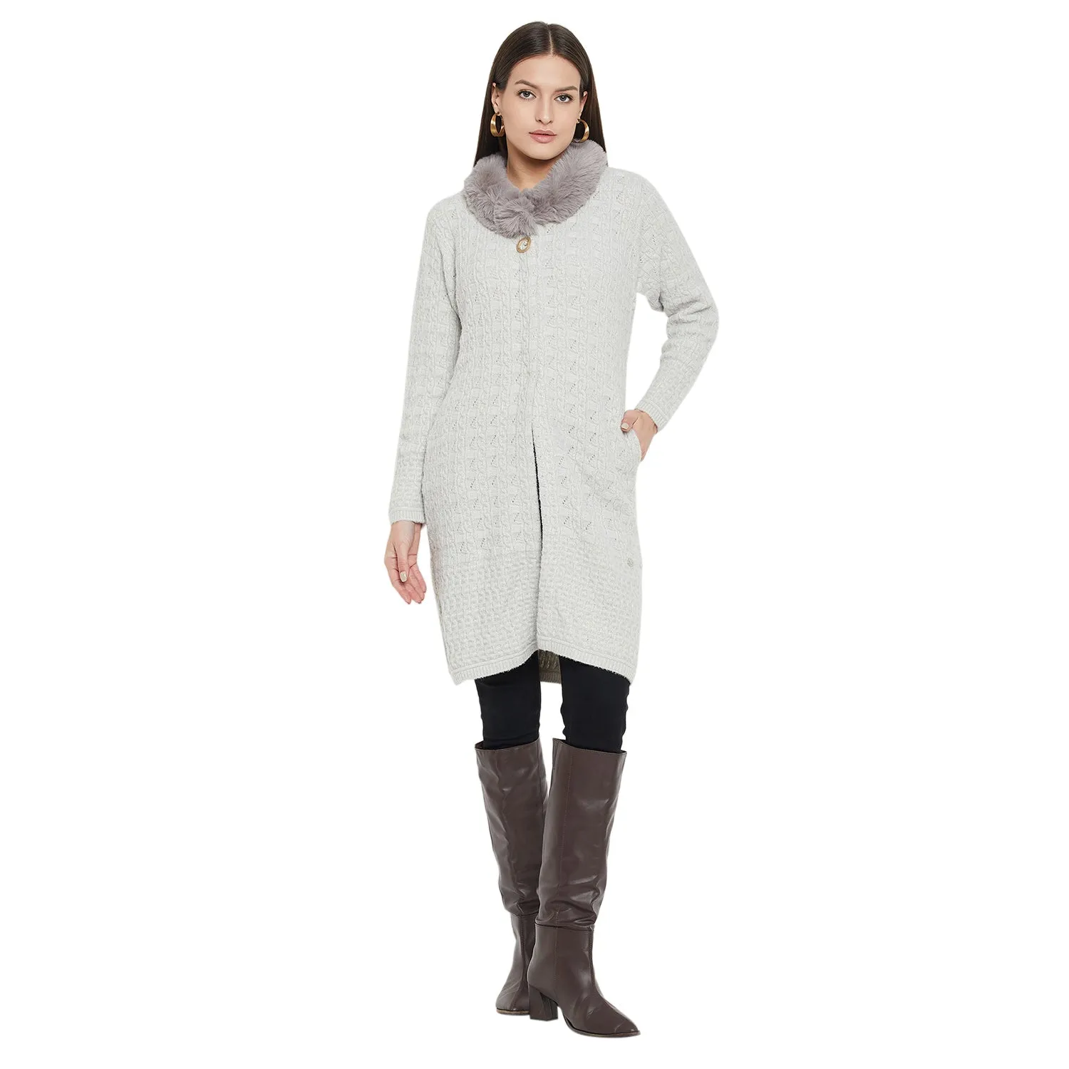 Duke Stardust Women Full Sleeve Long Cardigan (SDS1201B)