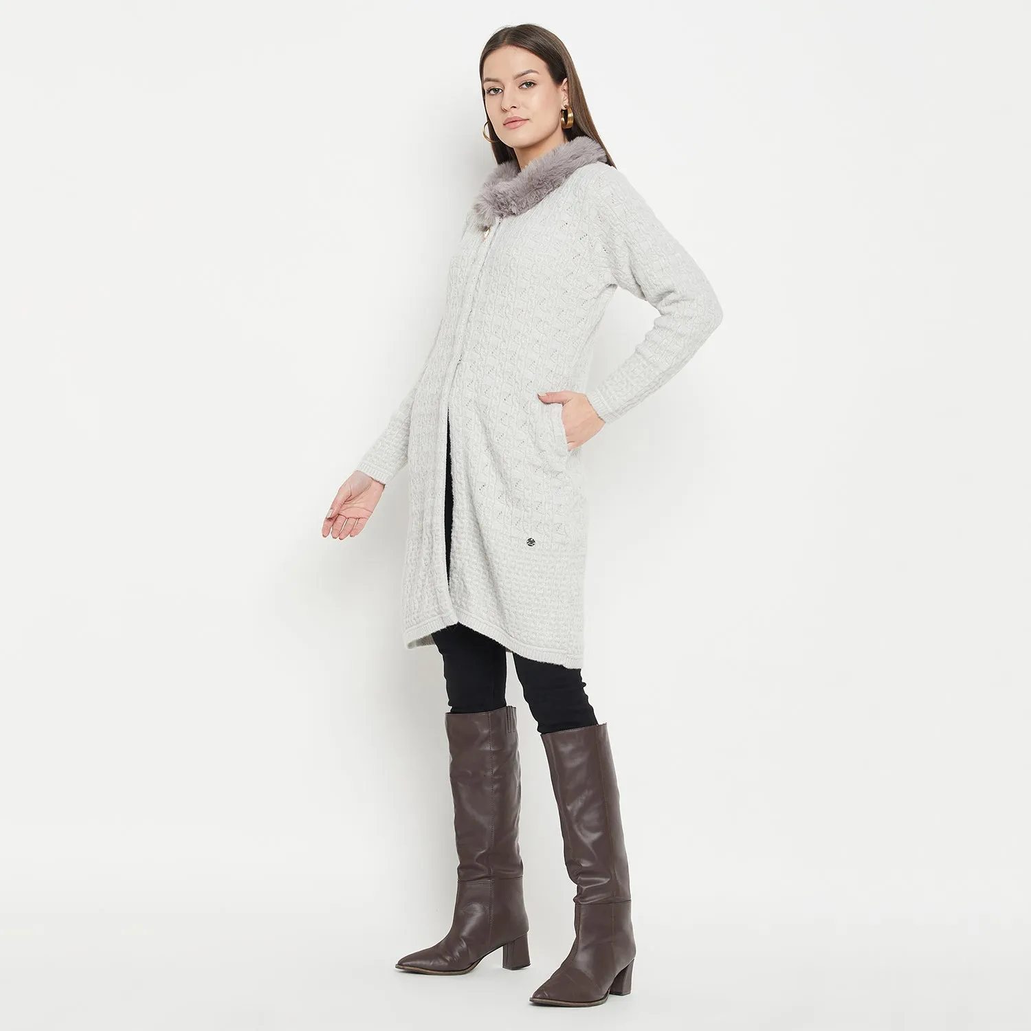 Duke Stardust Women Full Sleeve Long Cardigan (SDS1201B)