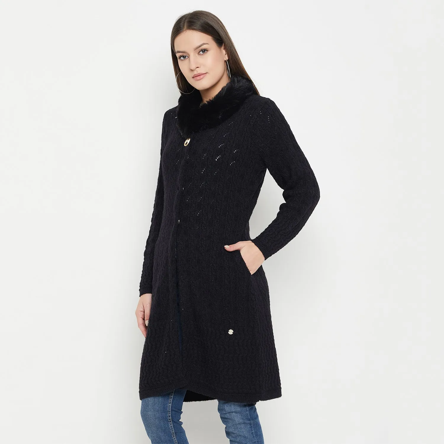 Duke Stardust Women Full Sleeve Long Cardigan (SDS1201B)