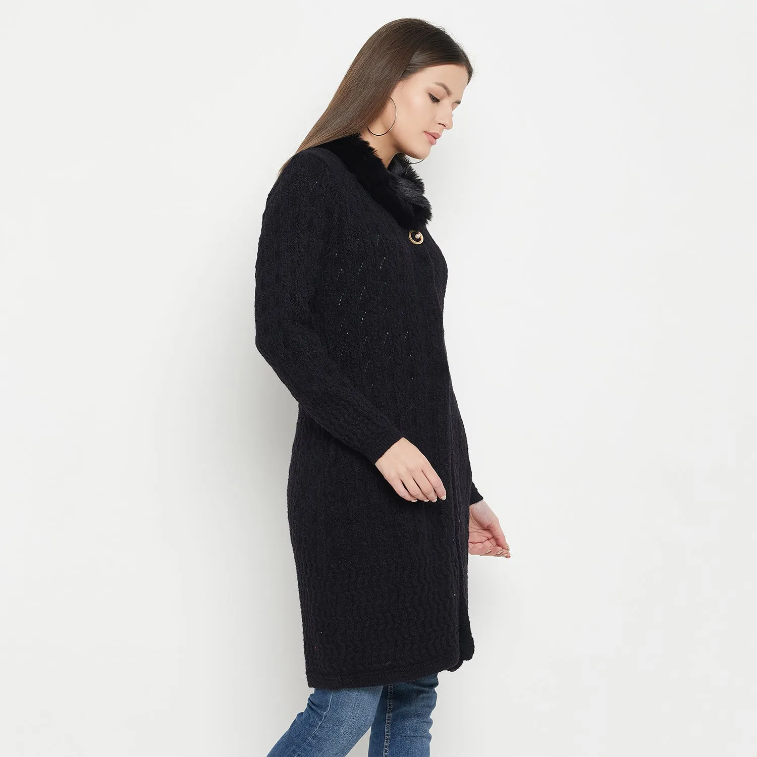 Duke Stardust Women Full Sleeve Long Cardigan (SDS1201B)
