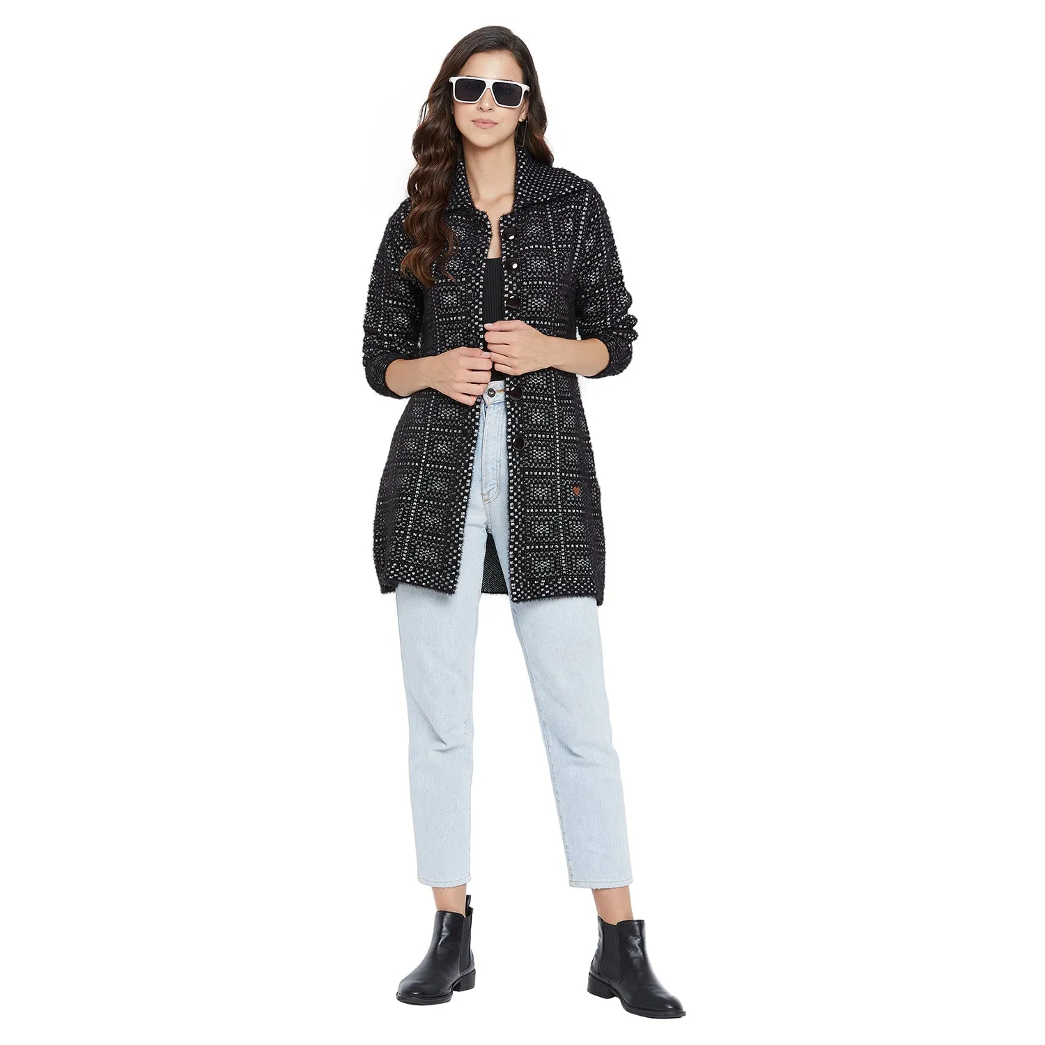 Duke Stardust Women Full Sleeve Long Cardigan (SDS973)