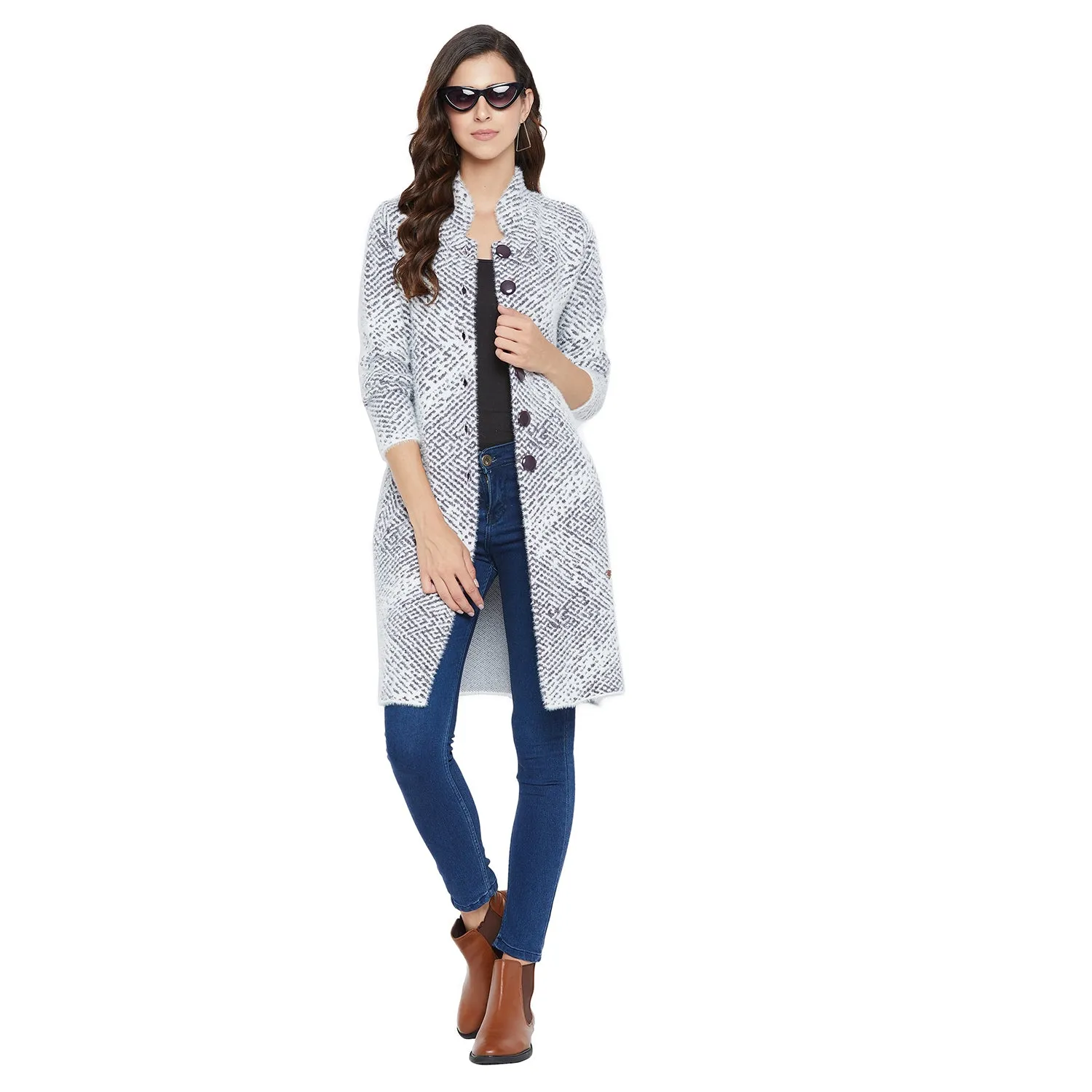 Duke Stardust Women Full Sleeve Long Cardigan (SDS974)