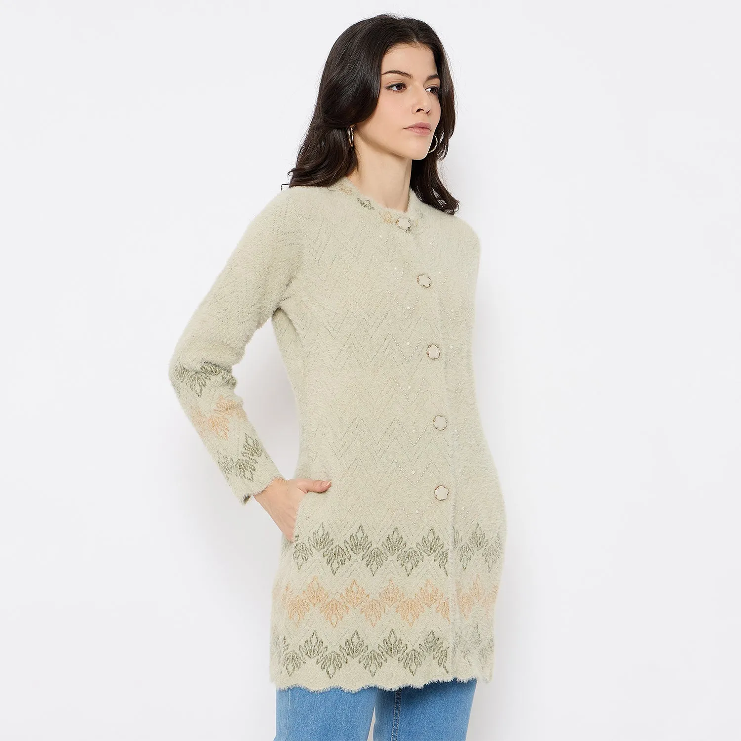 Duke Stardust Women Full Sleeve Long Sweater (SDS1225)