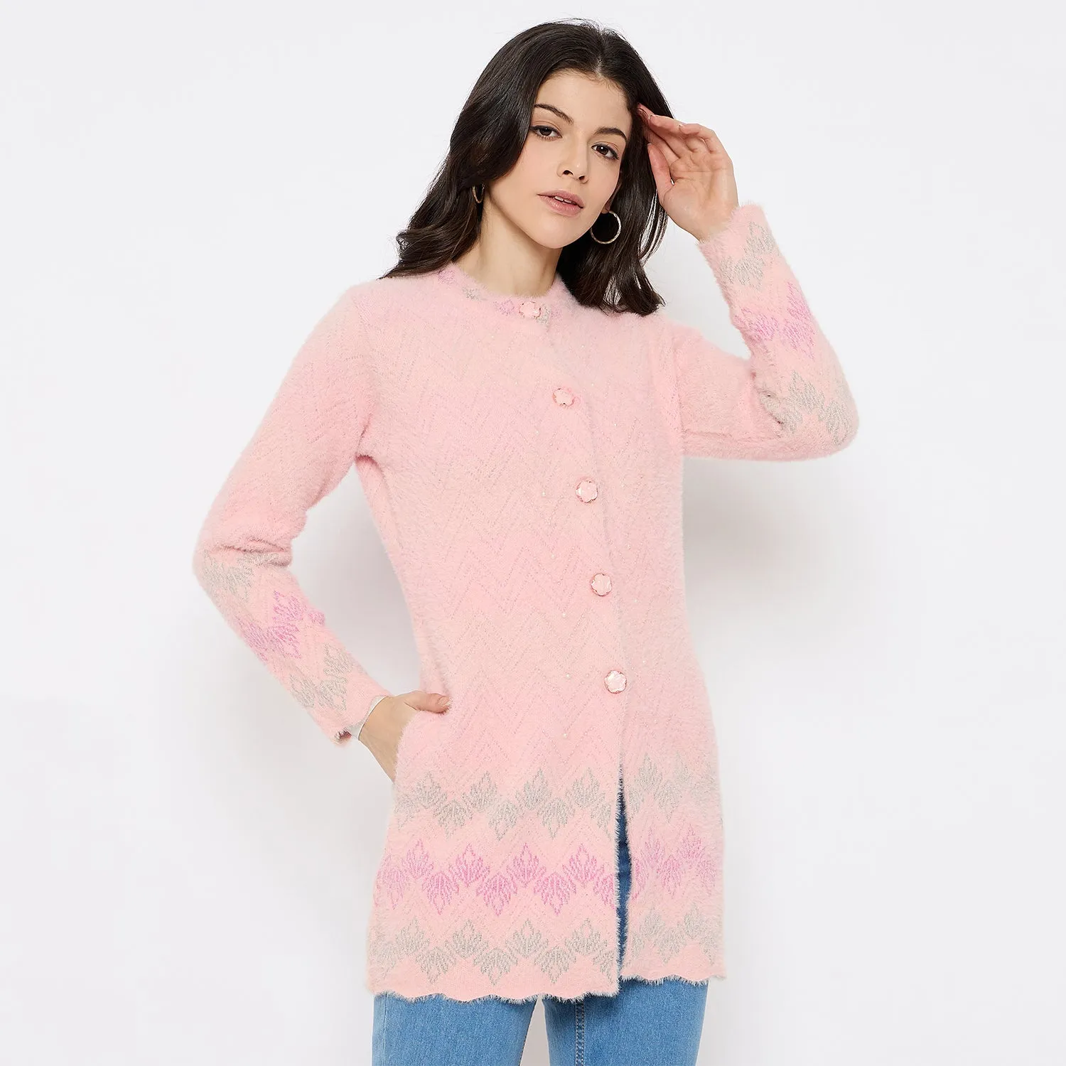 Duke Stardust Women Full Sleeve Long Sweater (SDS1225)
