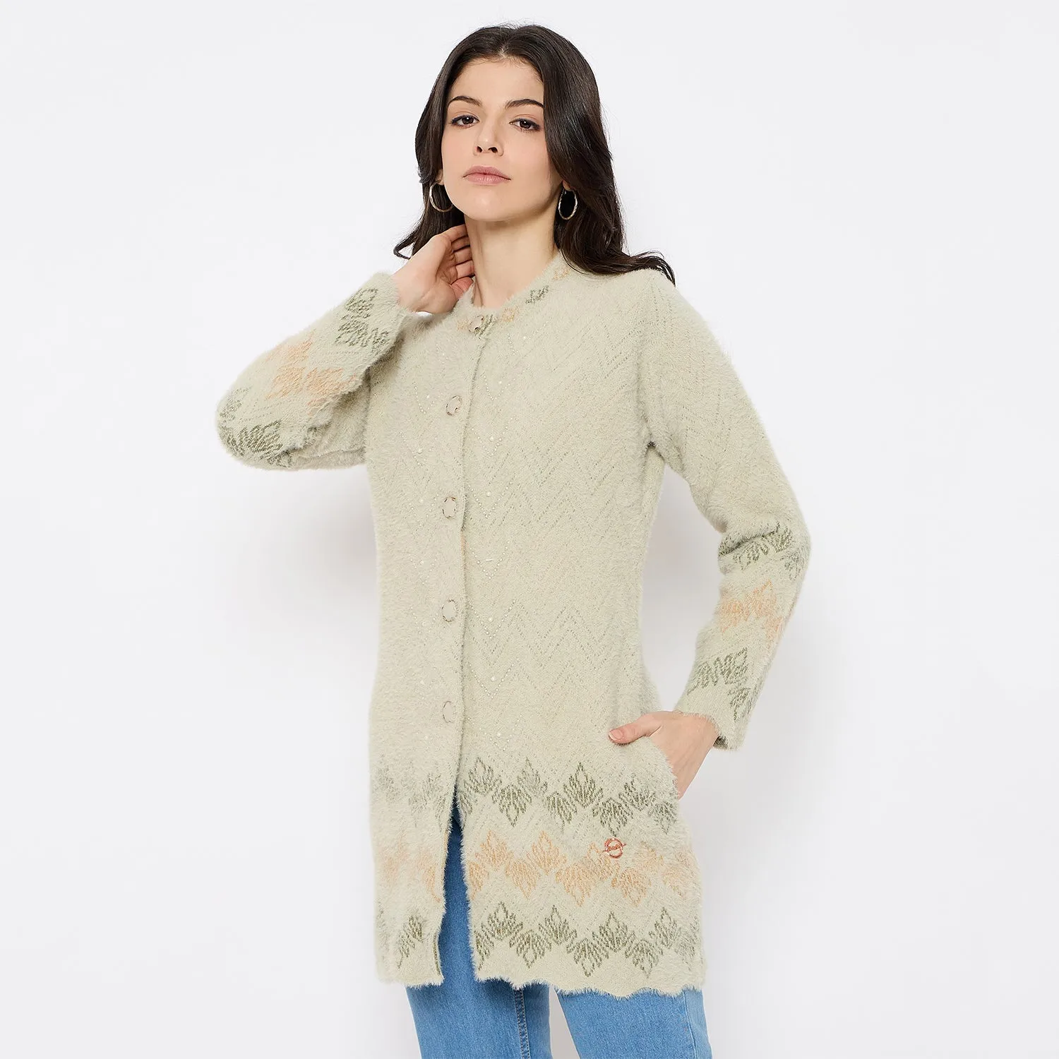 Duke Stardust Women Full Sleeve Long Sweater (SDS1225)