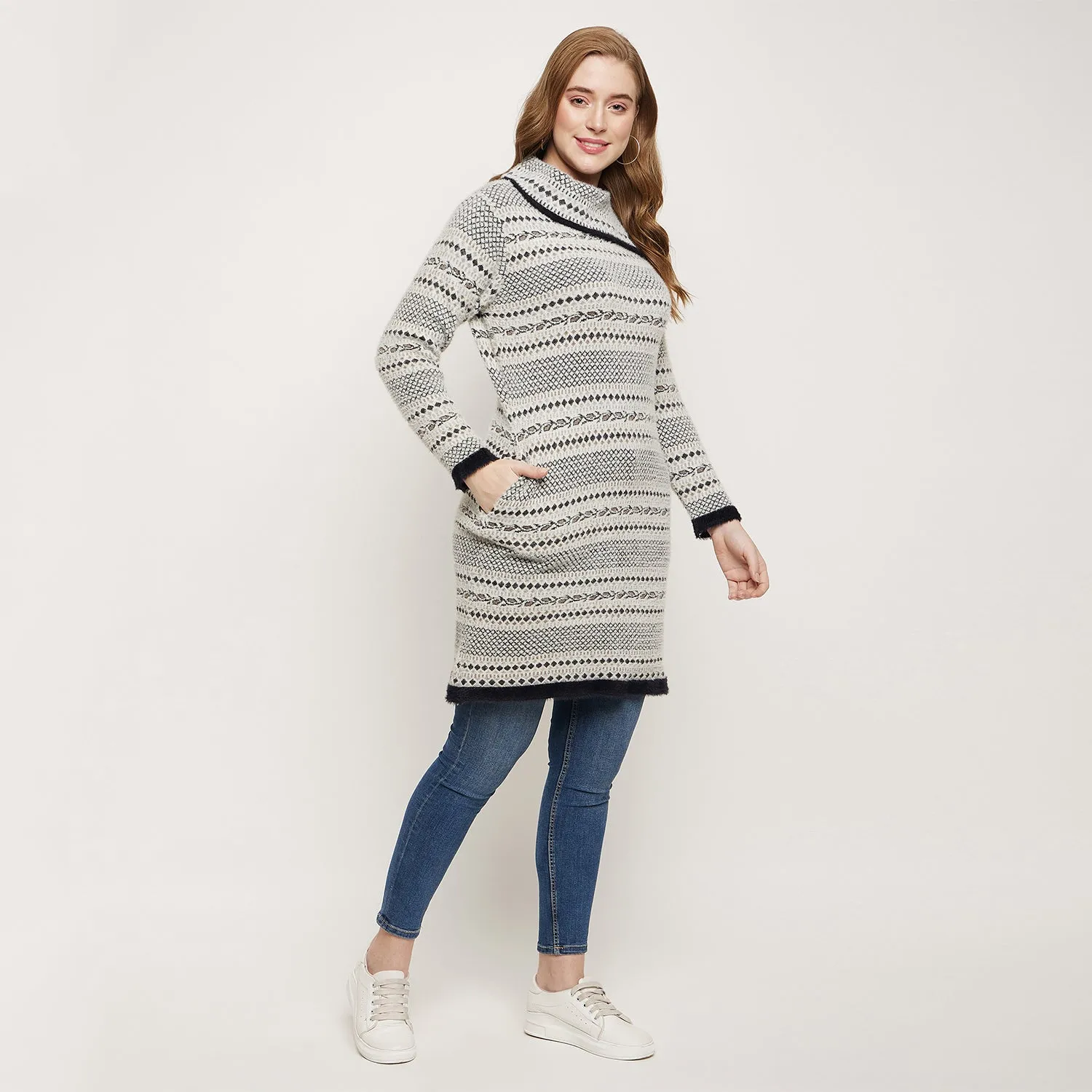 Duke Stardust Women Full Sleeve Long Sweater (SDS962)