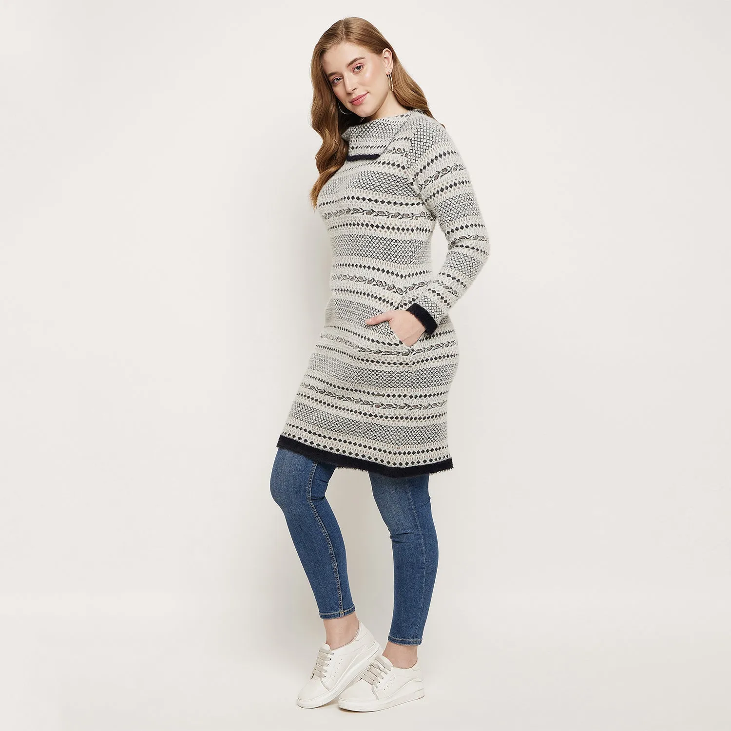 Duke Stardust Women Full Sleeve Long Sweater (SDS962)