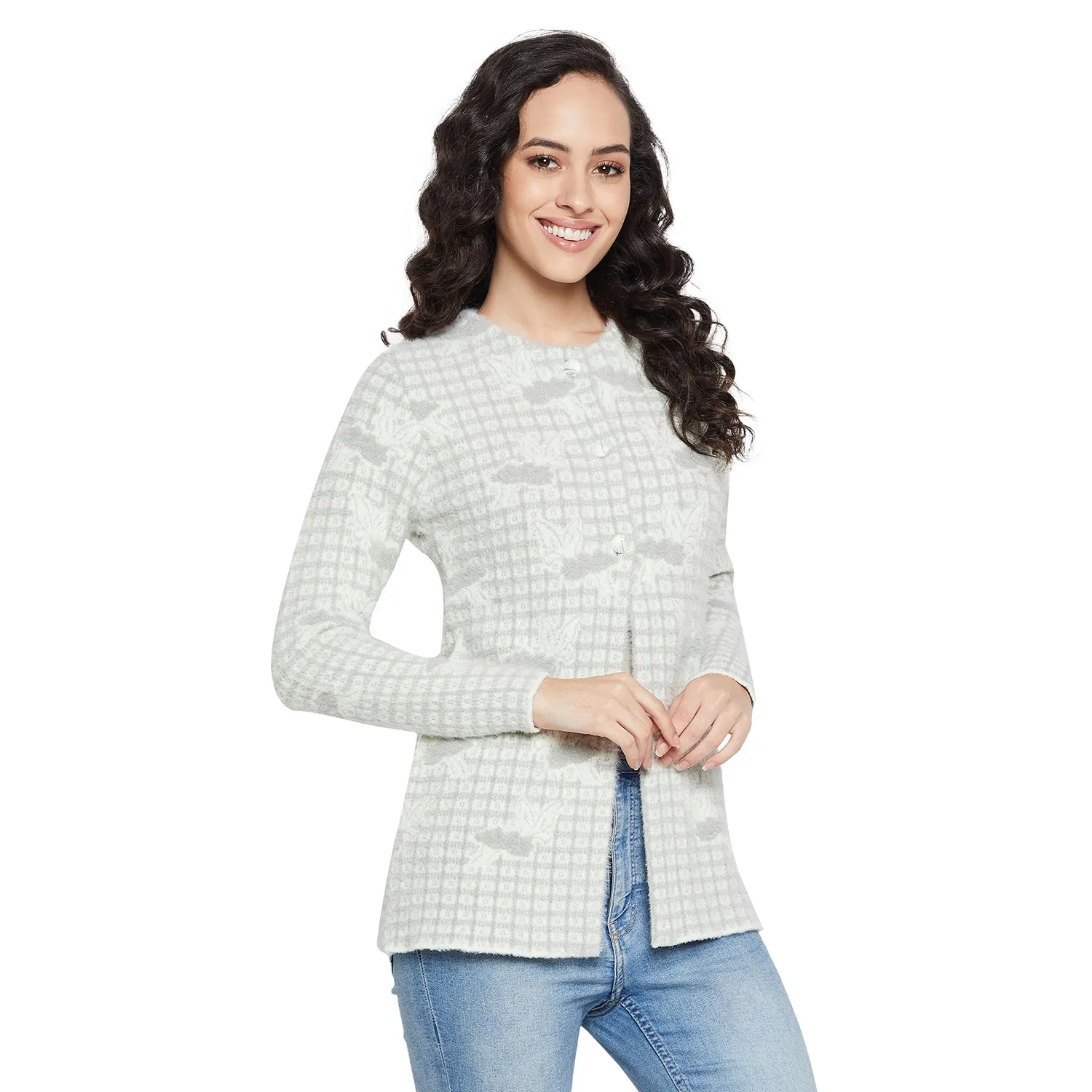Duke Stardust Women Full sleeve Round Neck Cardigan (SDS1055)