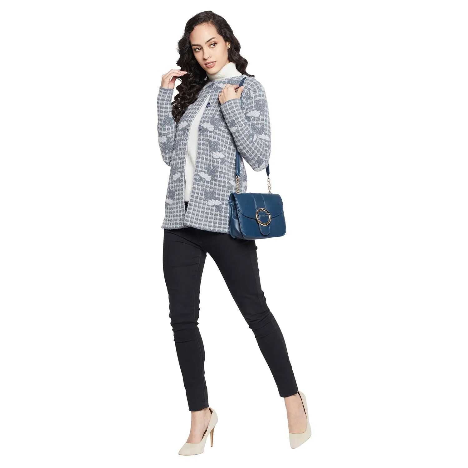 Duke Stardust Women Full sleeve Round Neck Cardigan (SDS1055)