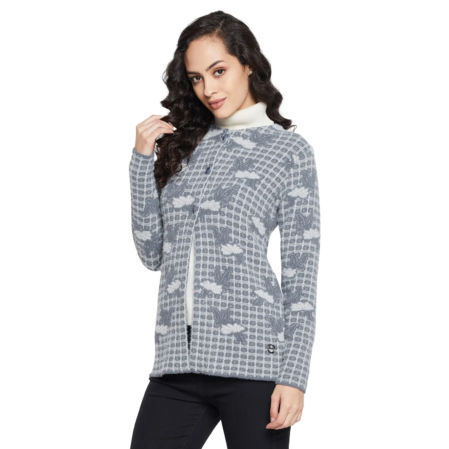 Duke Stardust Women Full sleeve Round Neck Cardigan (SDS1055)