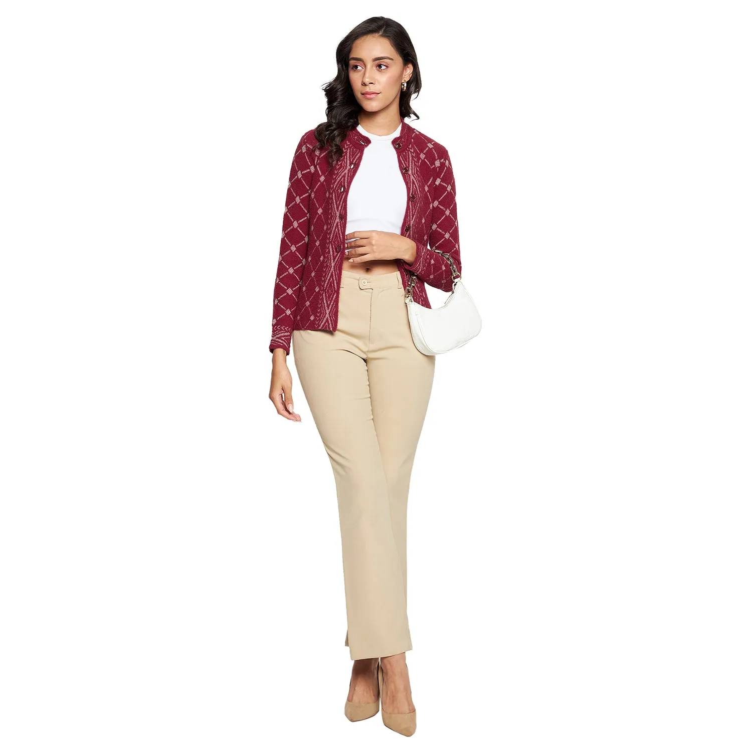 Duke Stardust Women Full sleeve Round Neck Cardigan (SDS1057)