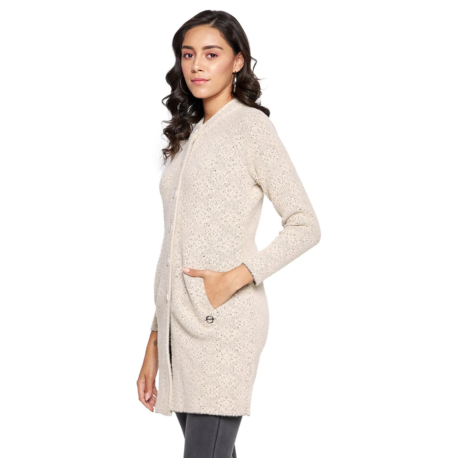 Duke Stardust Women Full sleeve Round Neck Cardigan (SDS1092)