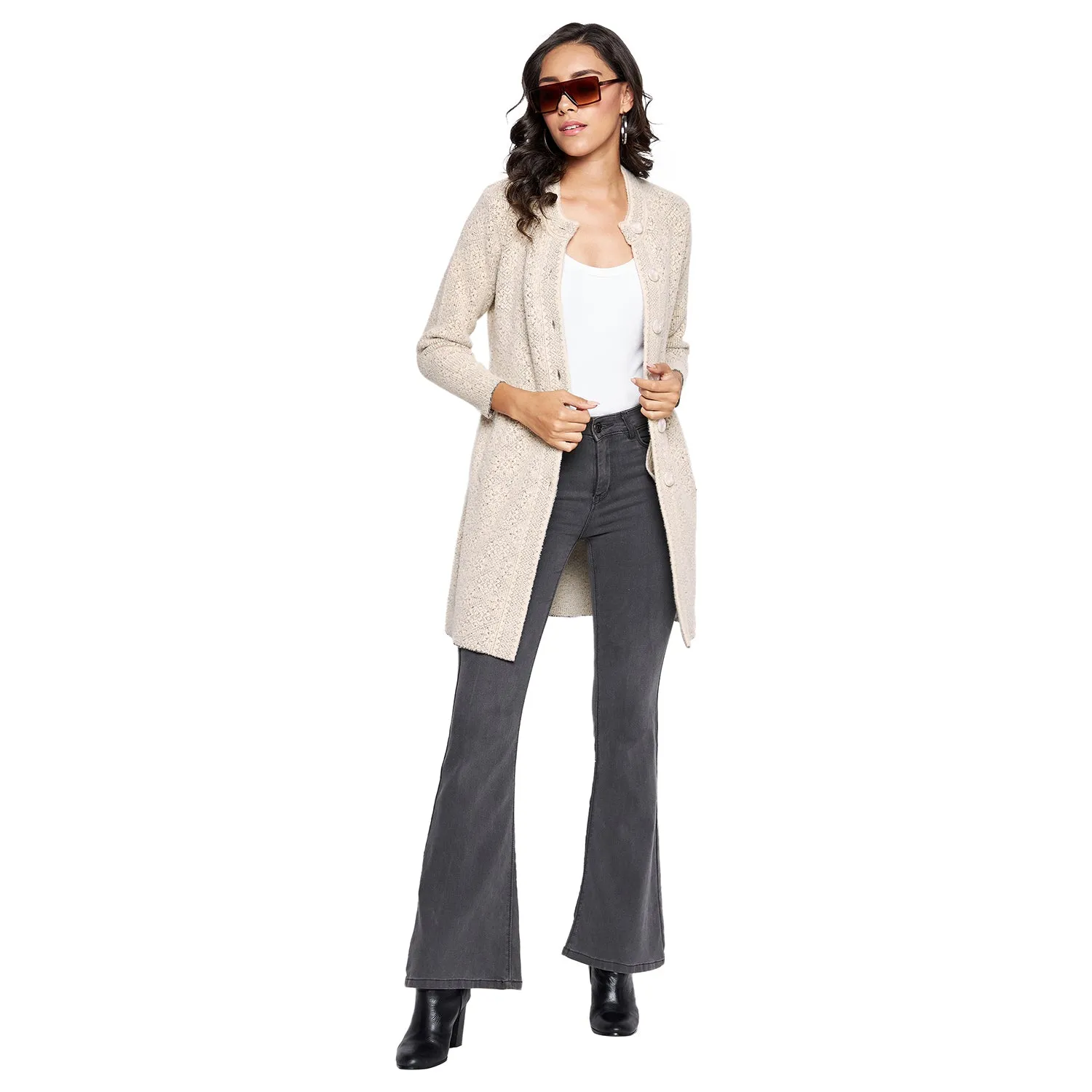 Duke Stardust Women Full sleeve Round Neck Cardigan (SDS1092)