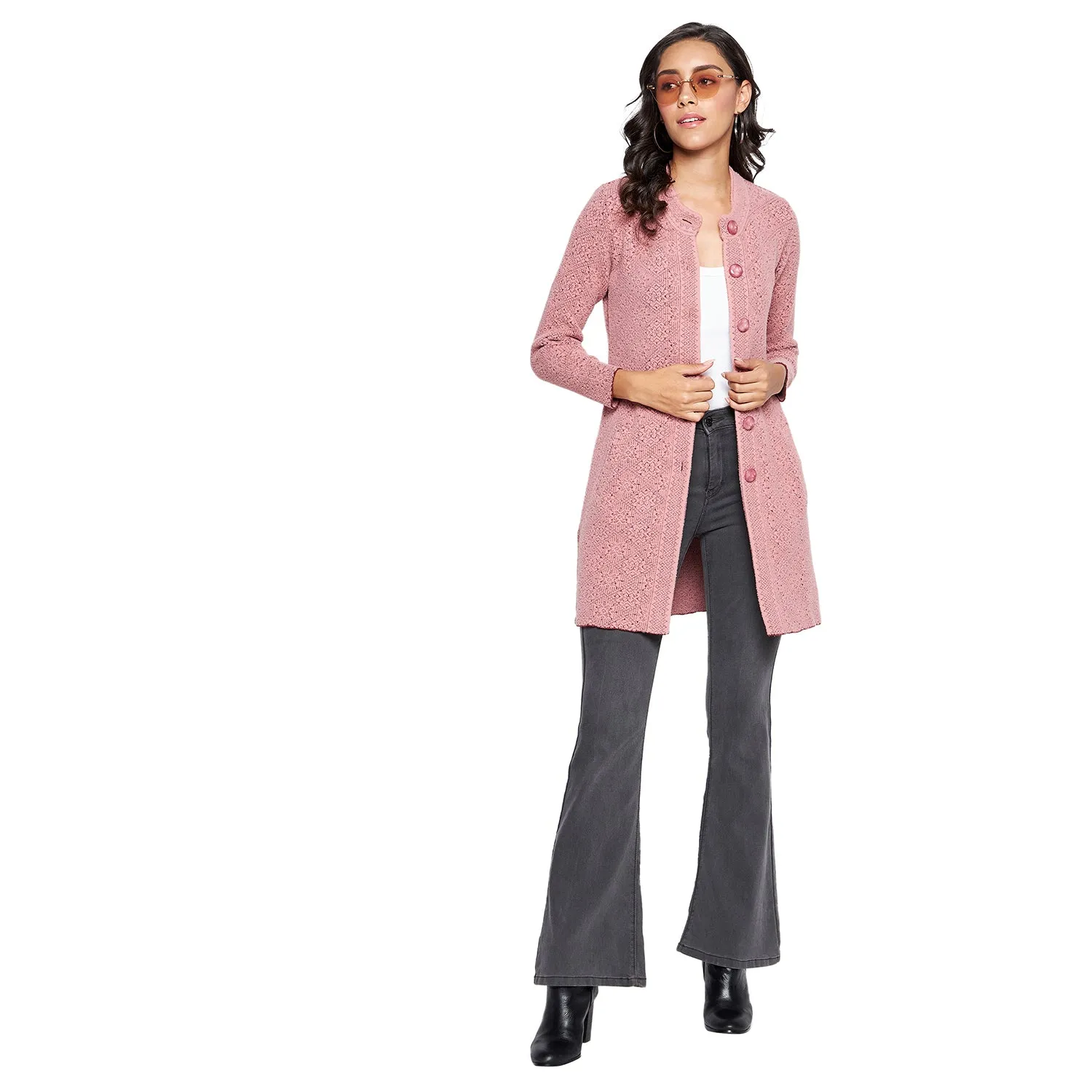 Duke Stardust Women Full sleeve Round Neck Cardigan (SDS1092)