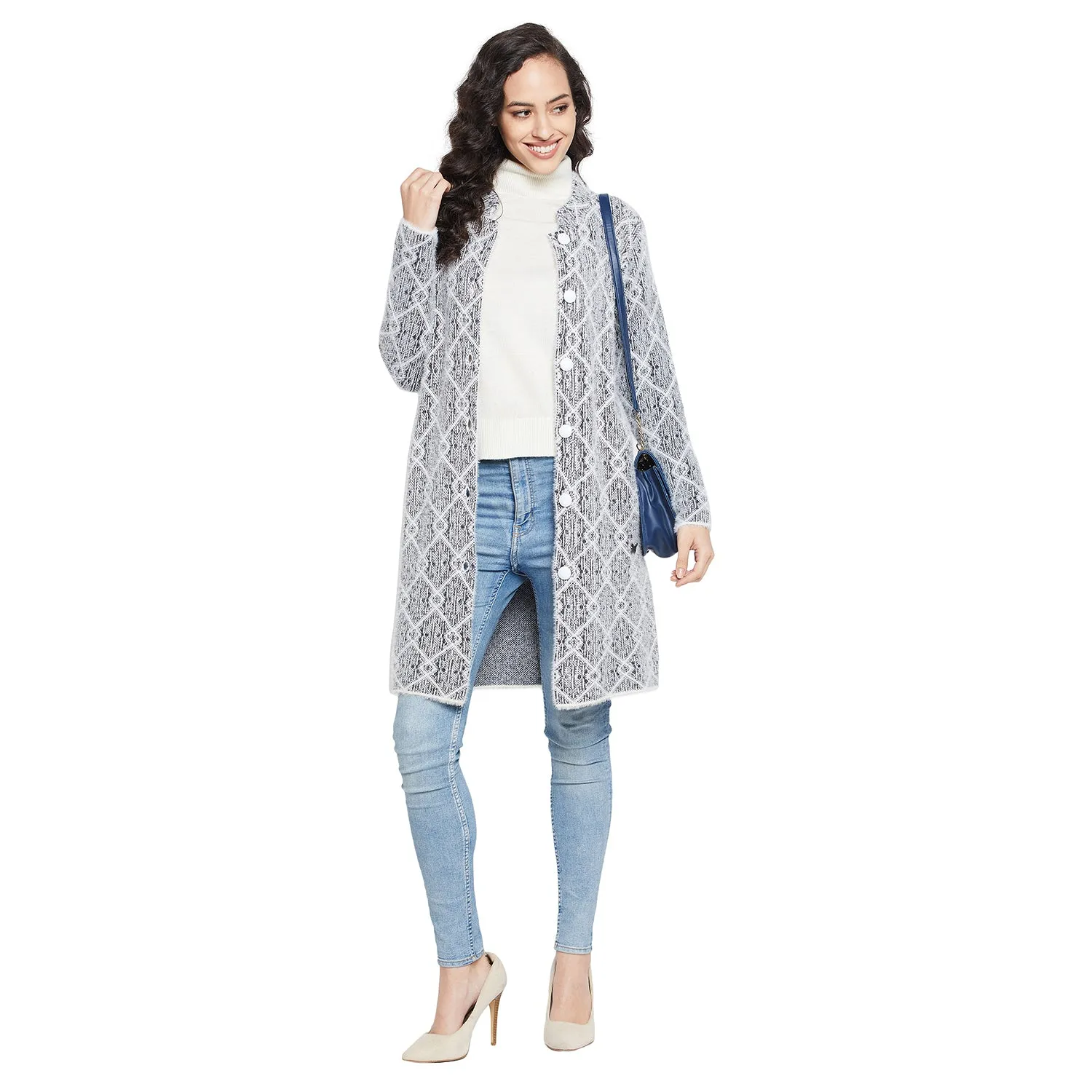 Duke Stardust Women Full sleeve Round Neck Cardigan (SDS1098)