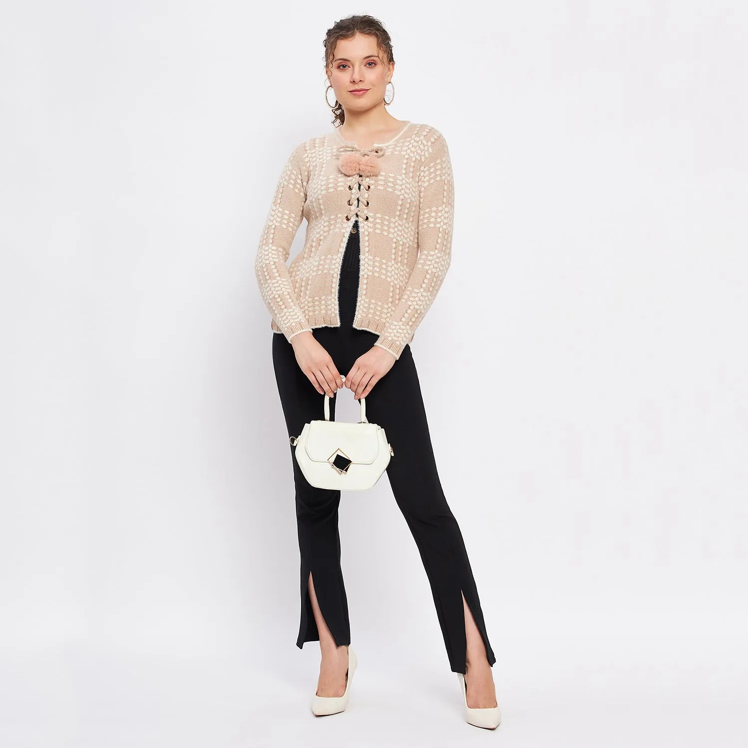 Duke Stardust Women Full Sleeve Self Design Cardigan (SDS1047)