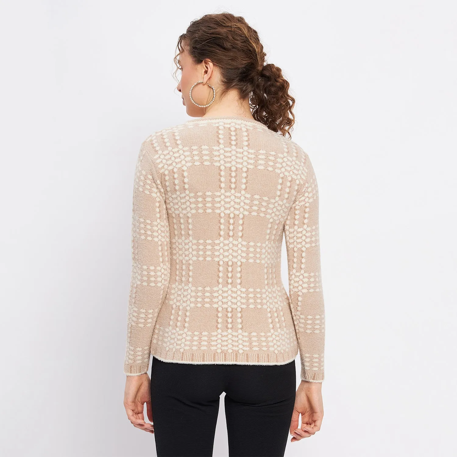 Duke Stardust Women Full Sleeve Self Design Cardigan (SDS1047)