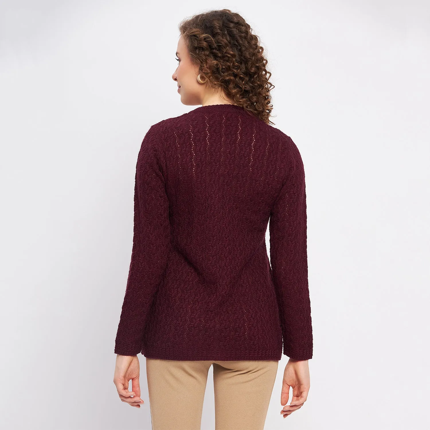 Duke Stardust Women Full Sleeve Self Design Cardigan (SDS9728)