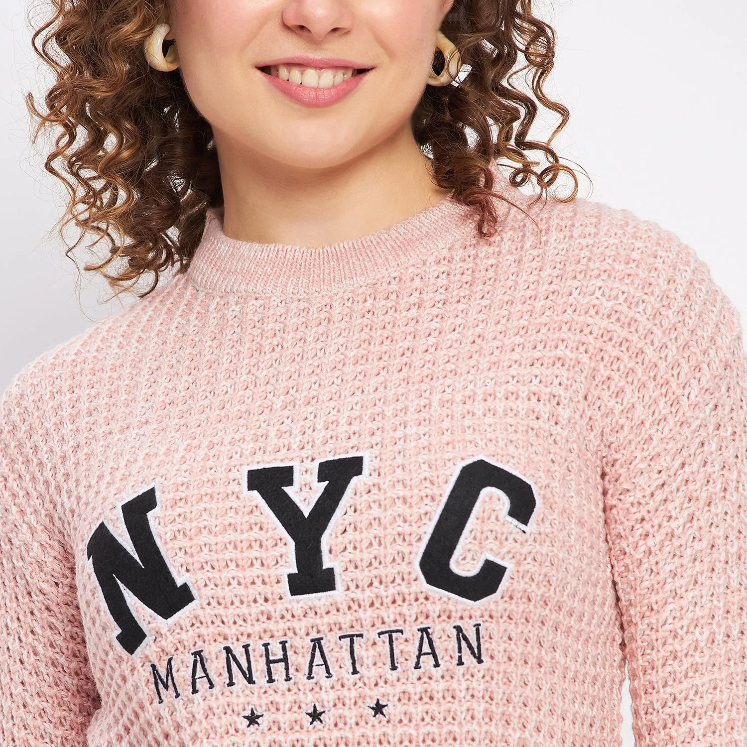 Duke Stardust Women Full Sleeve Self Design Sweater (SDS1001)