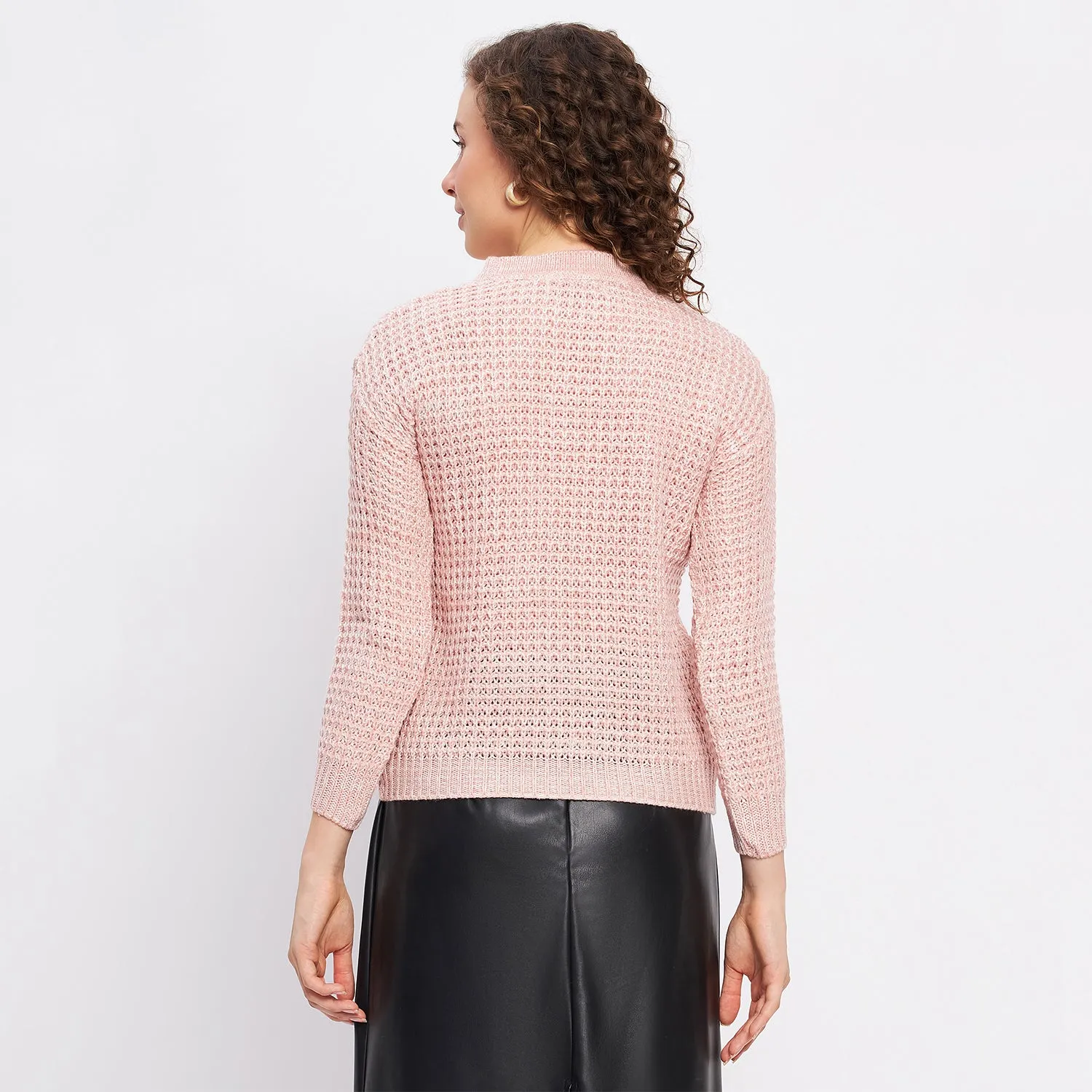 Duke Stardust Women Full Sleeve Self Design Sweater (SDS1001)