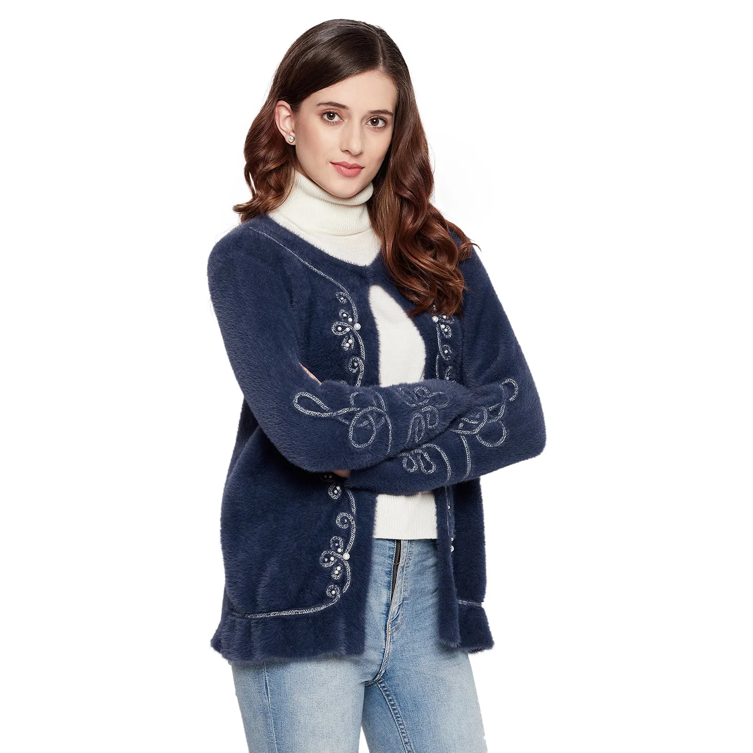 Duke Stardust Women Full Sleeve Shrug (SDS927)
