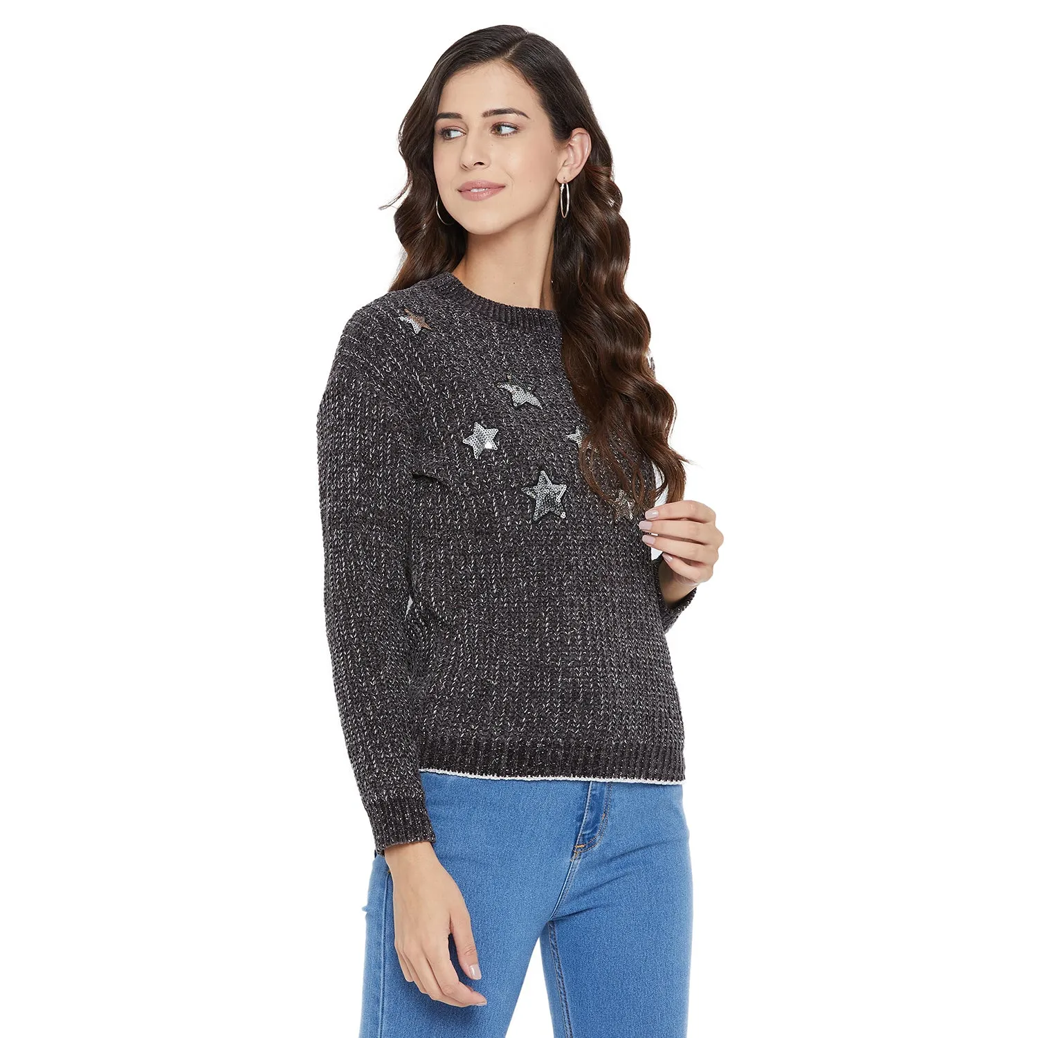 Duke Stardust Women Full Sleeve Sweater (SDS913)