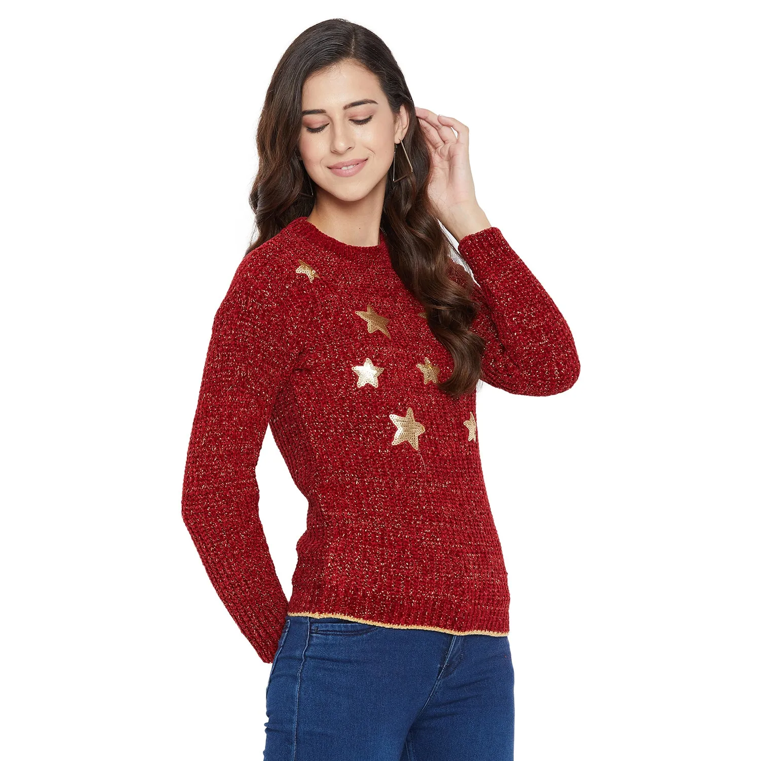 Duke Stardust Women Full Sleeve Sweater (SDS913)