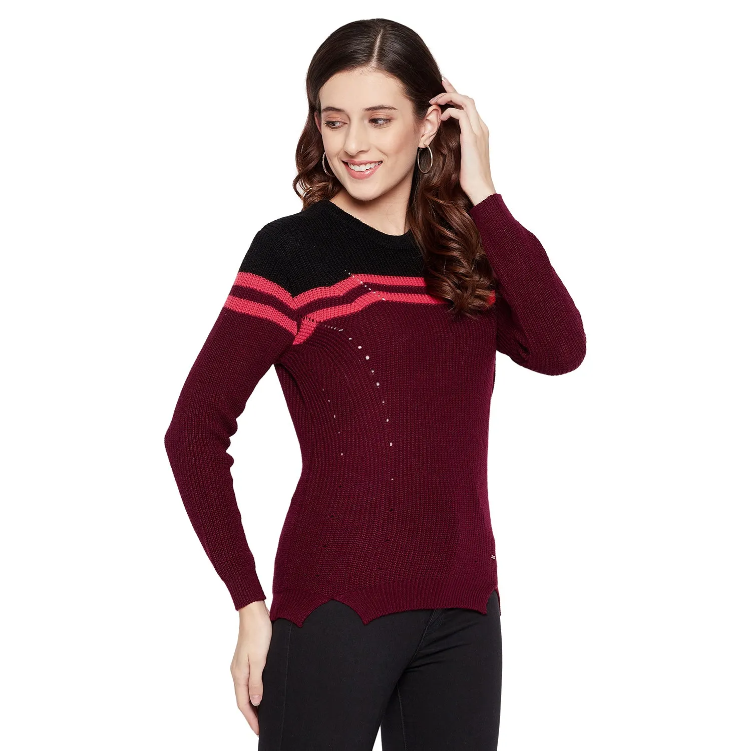 Duke Stardust Women Full Sleeve Sweater (SDS916)