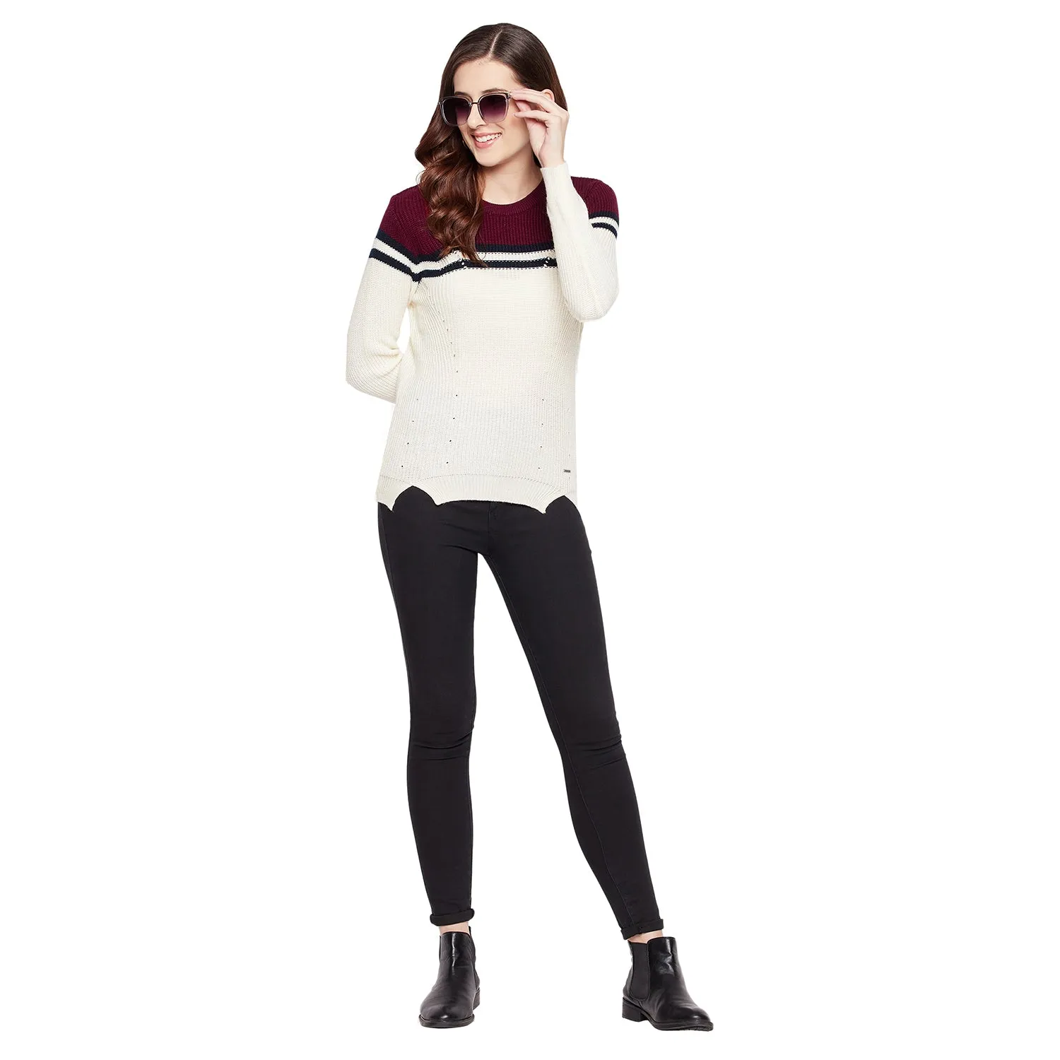 Duke Stardust Women Full Sleeve Sweater (SDS916)